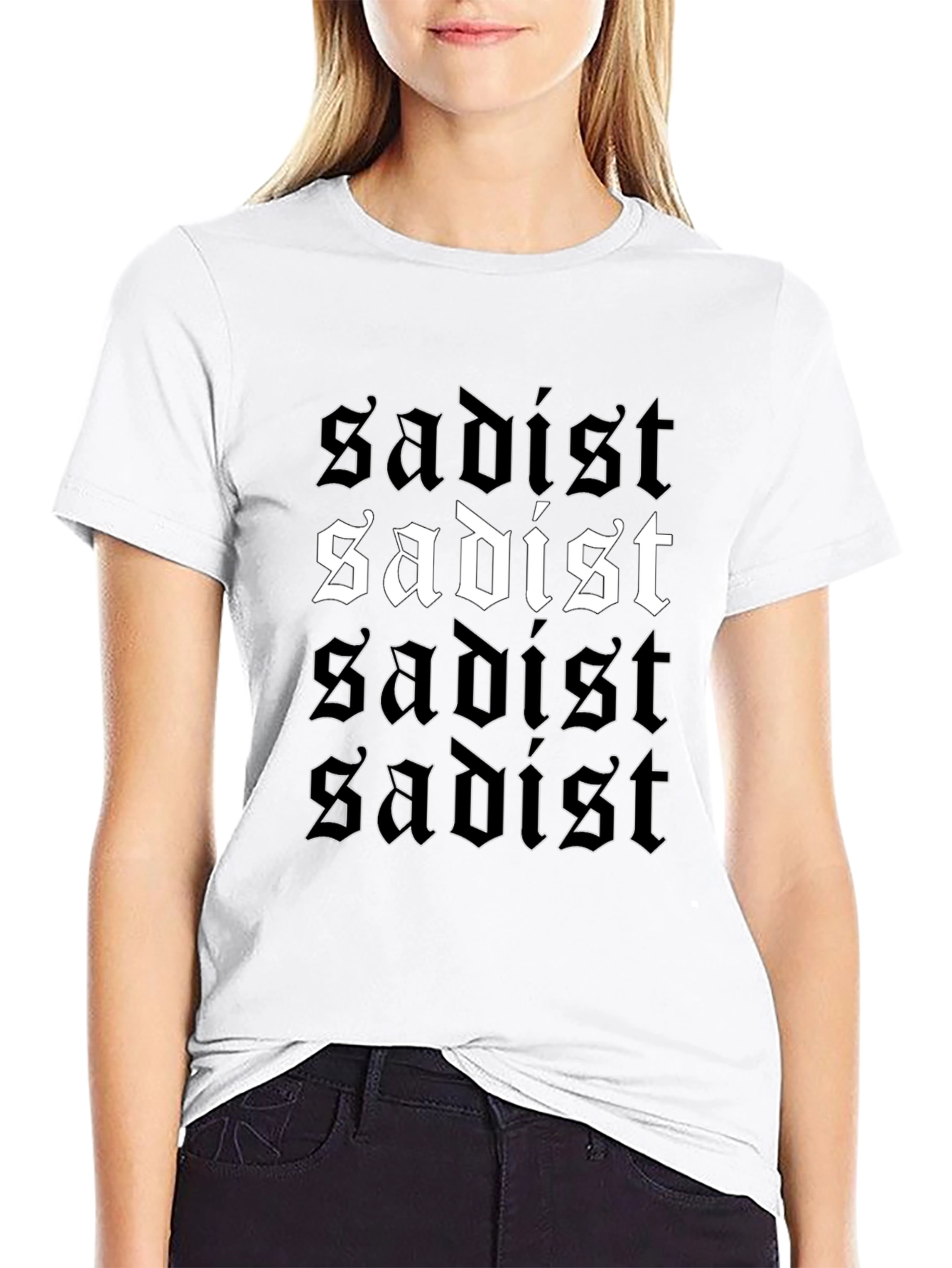 Sadist Graphic Tee - Edgy Black T-Shirt