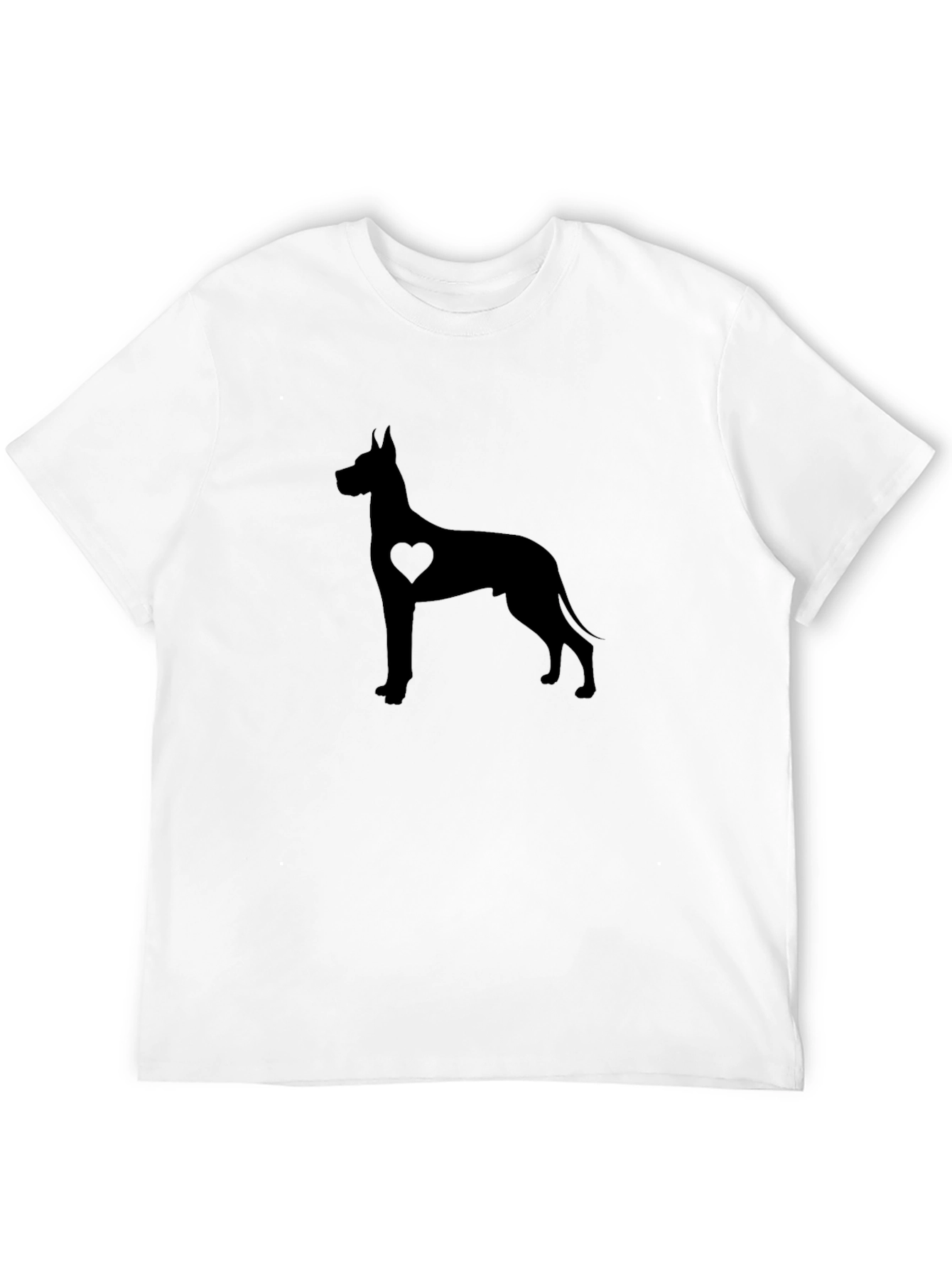 Great Dane Heart Graphic Black Tee