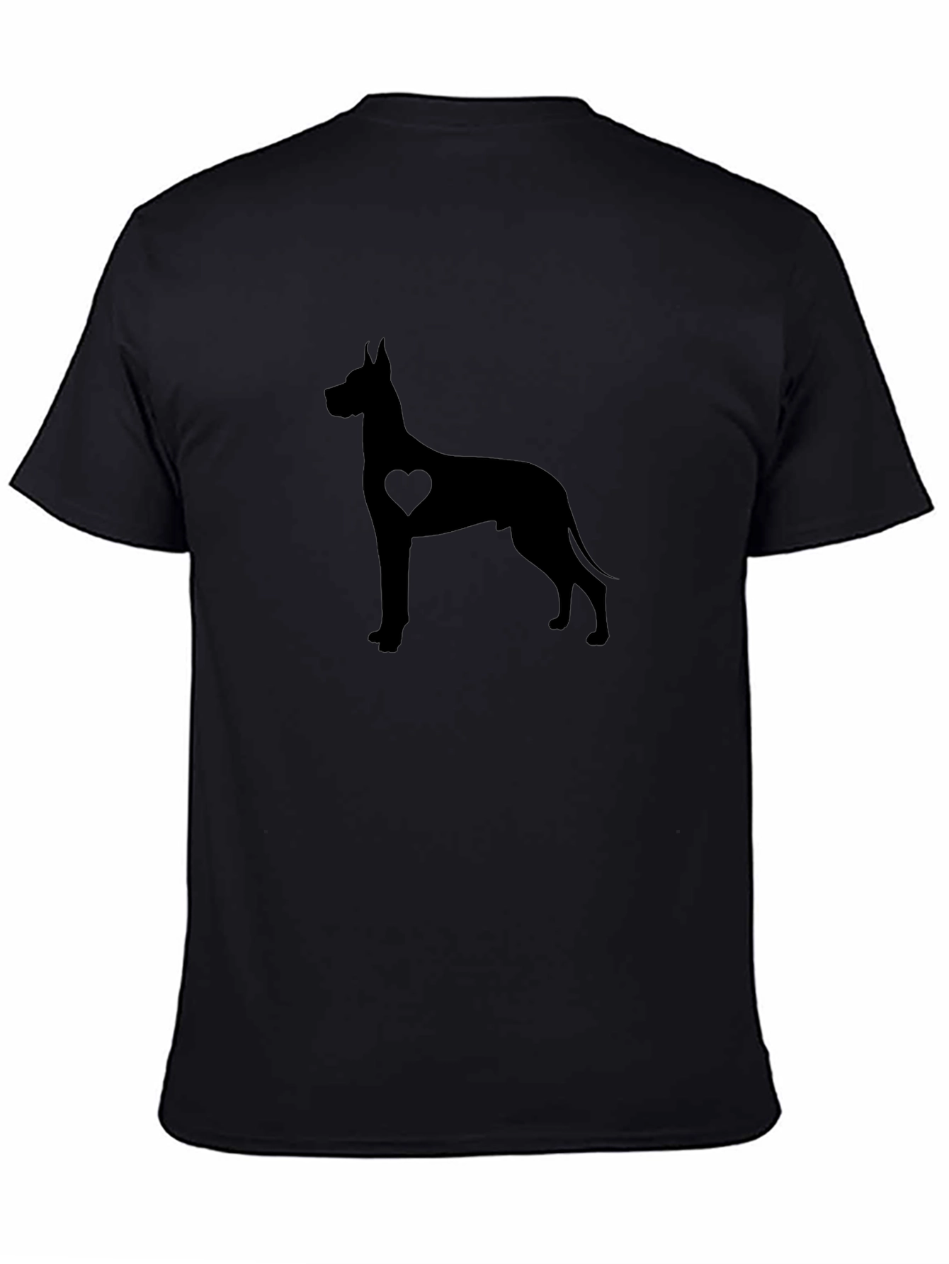 Great Dane Heart Graphic Black Tee