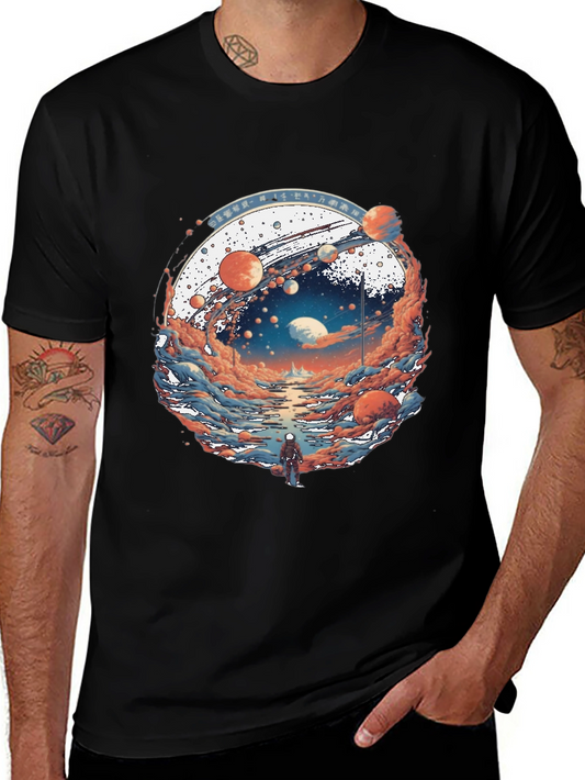 Planetary Journey Black T-Shirt