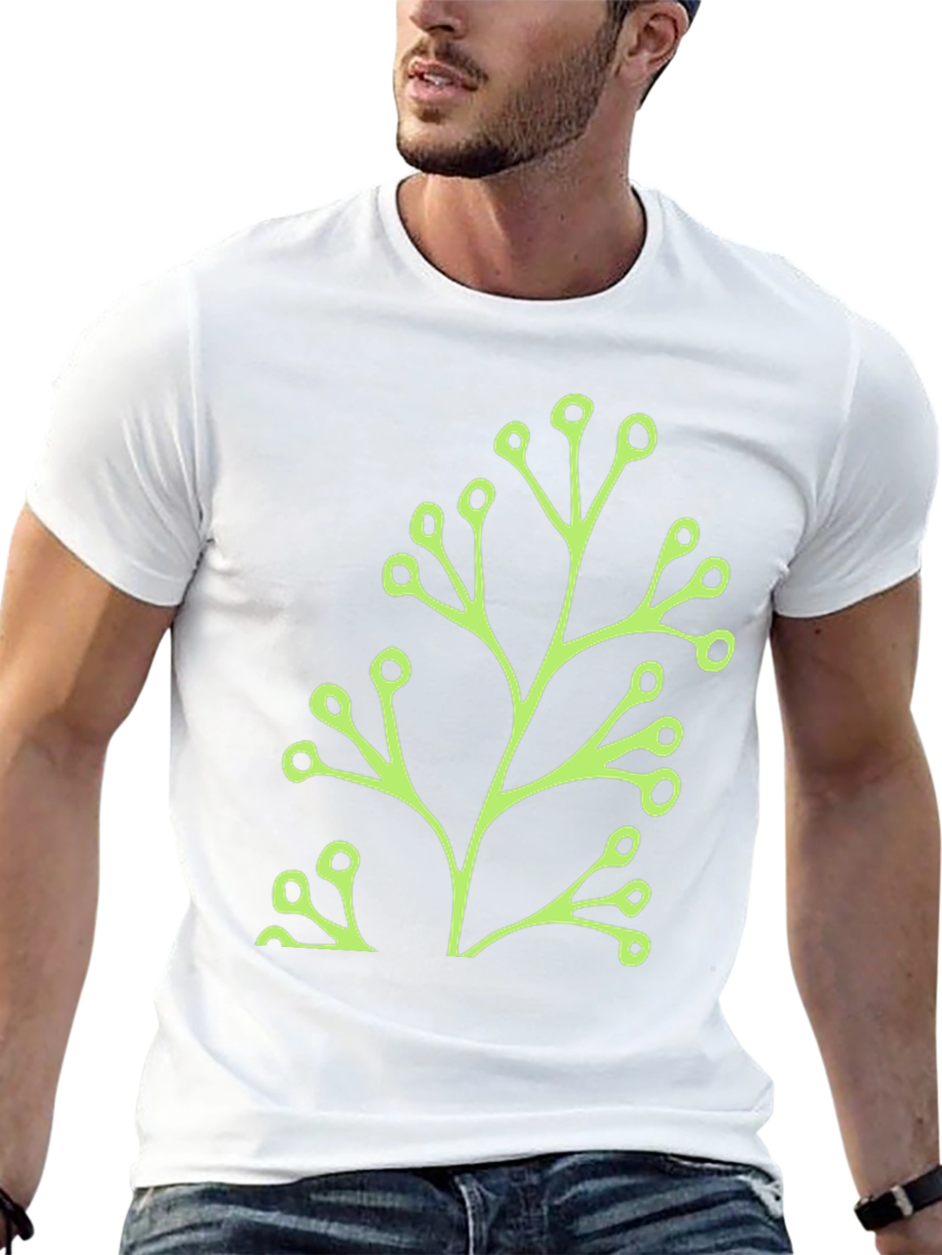Botanical Print Tee - Modern Casual Wear