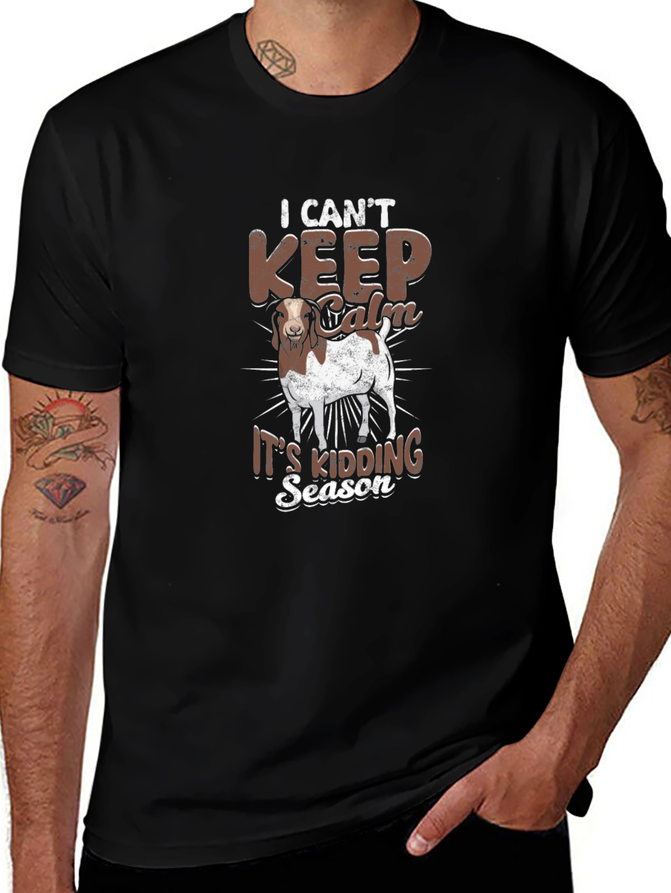 I Cant Keep Calm Its Kidding Season Goat T-Shirt