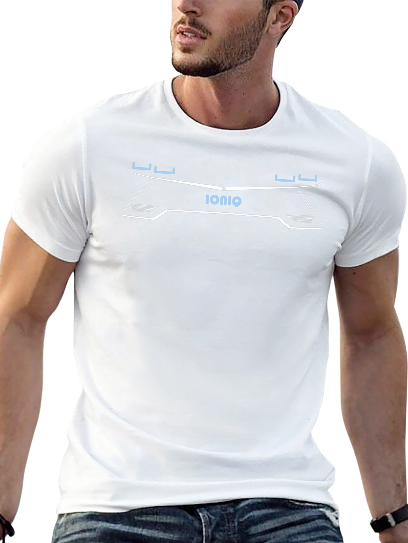 Ioniq Car Design Graphic T-Shirt - Black