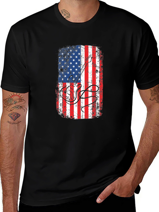 American Flag Guitar T-Shirt
