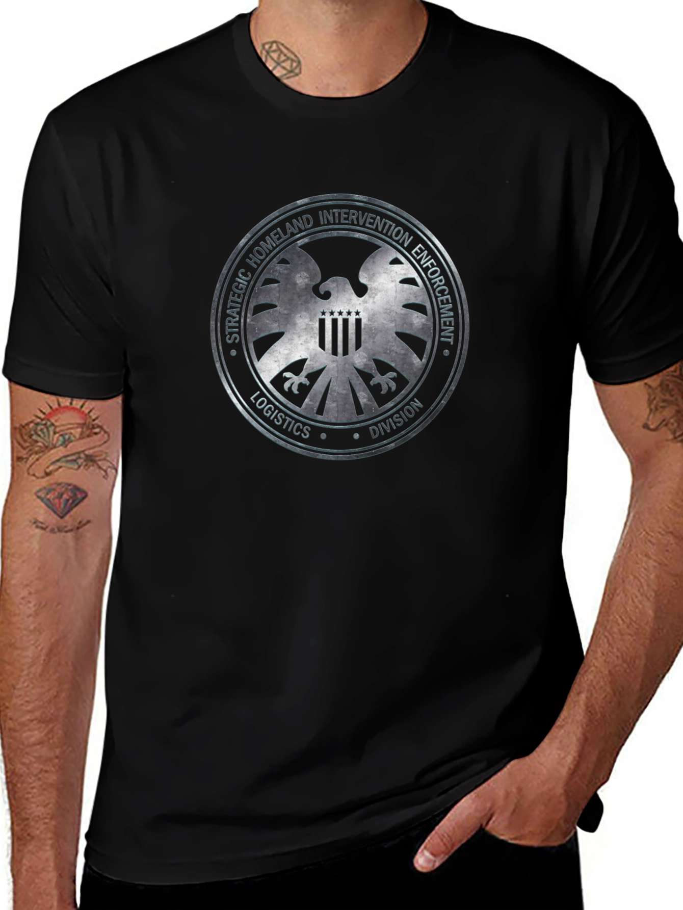S.H.I.E.L.D. Logistics Division Black T-Shirt