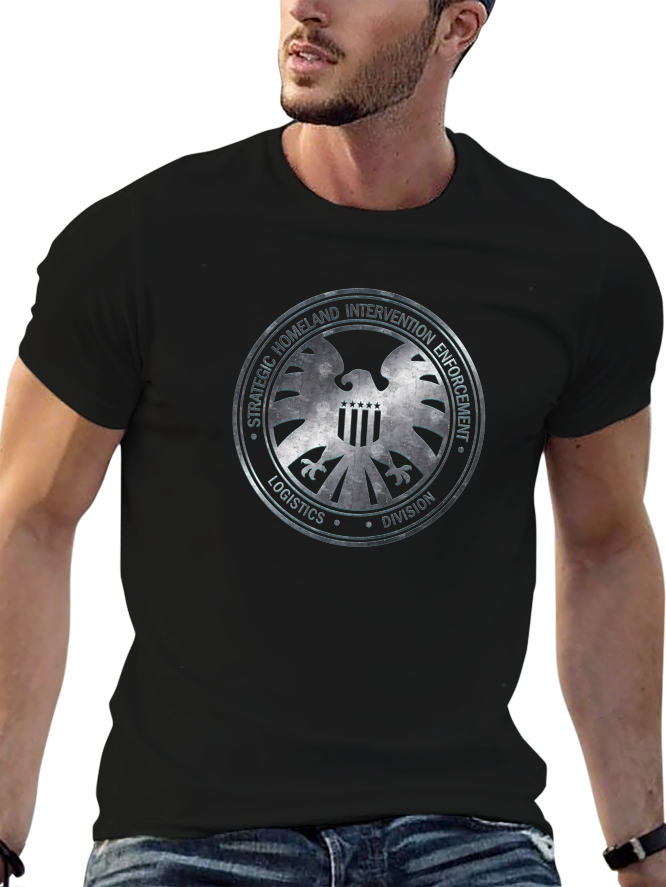 S.H.I.E.L.D. Logistics Division Black T-Shirt