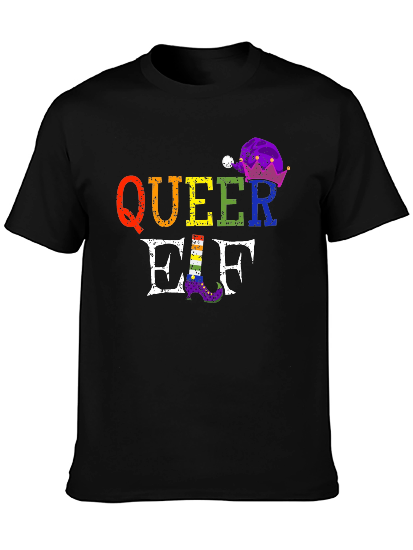 Queer Elf Rainbow Pride T-Shirt