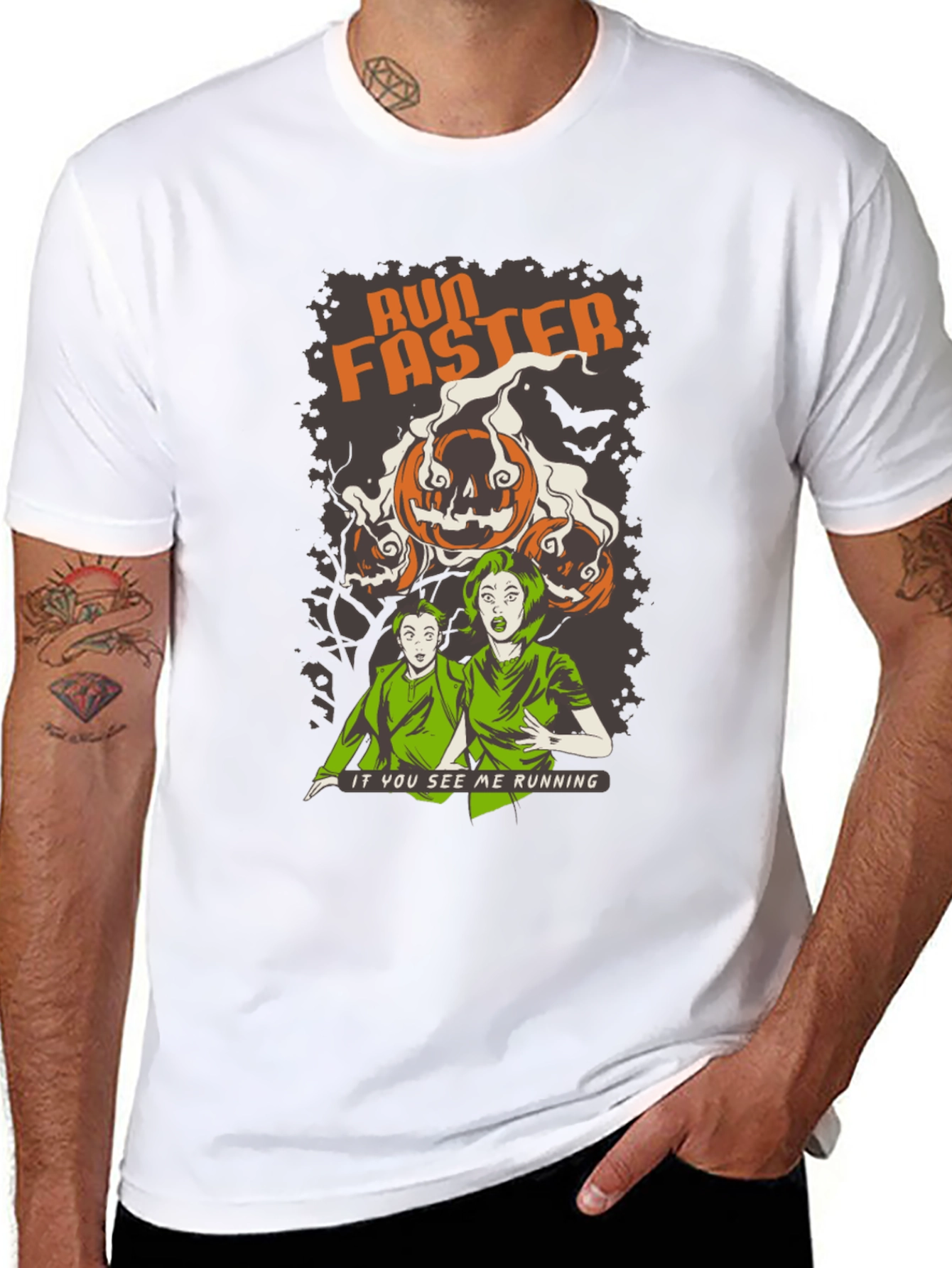 Run Faster Halloween T-Shirt - Spooky Season