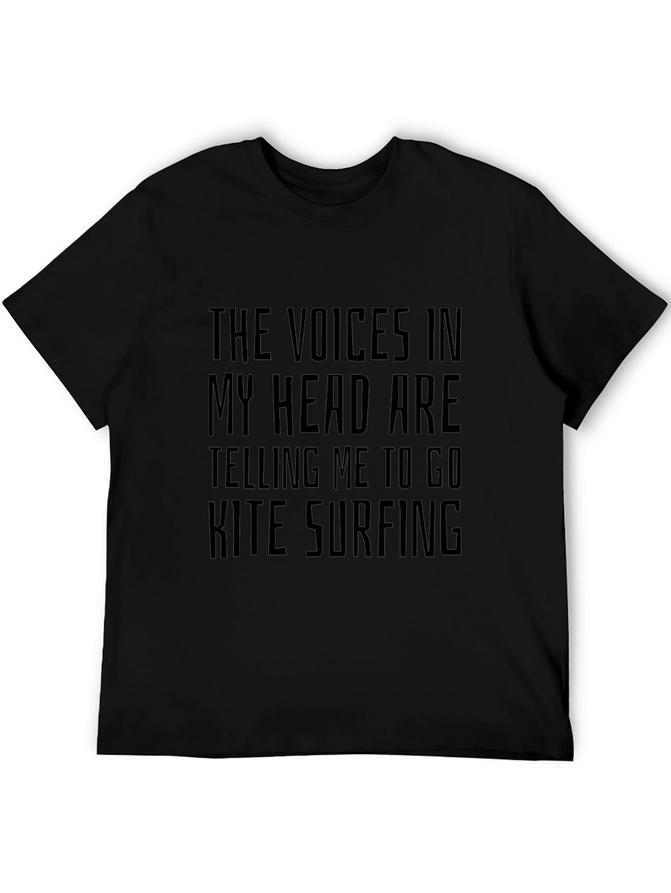 Kite Surfing Graphic Tee - Black