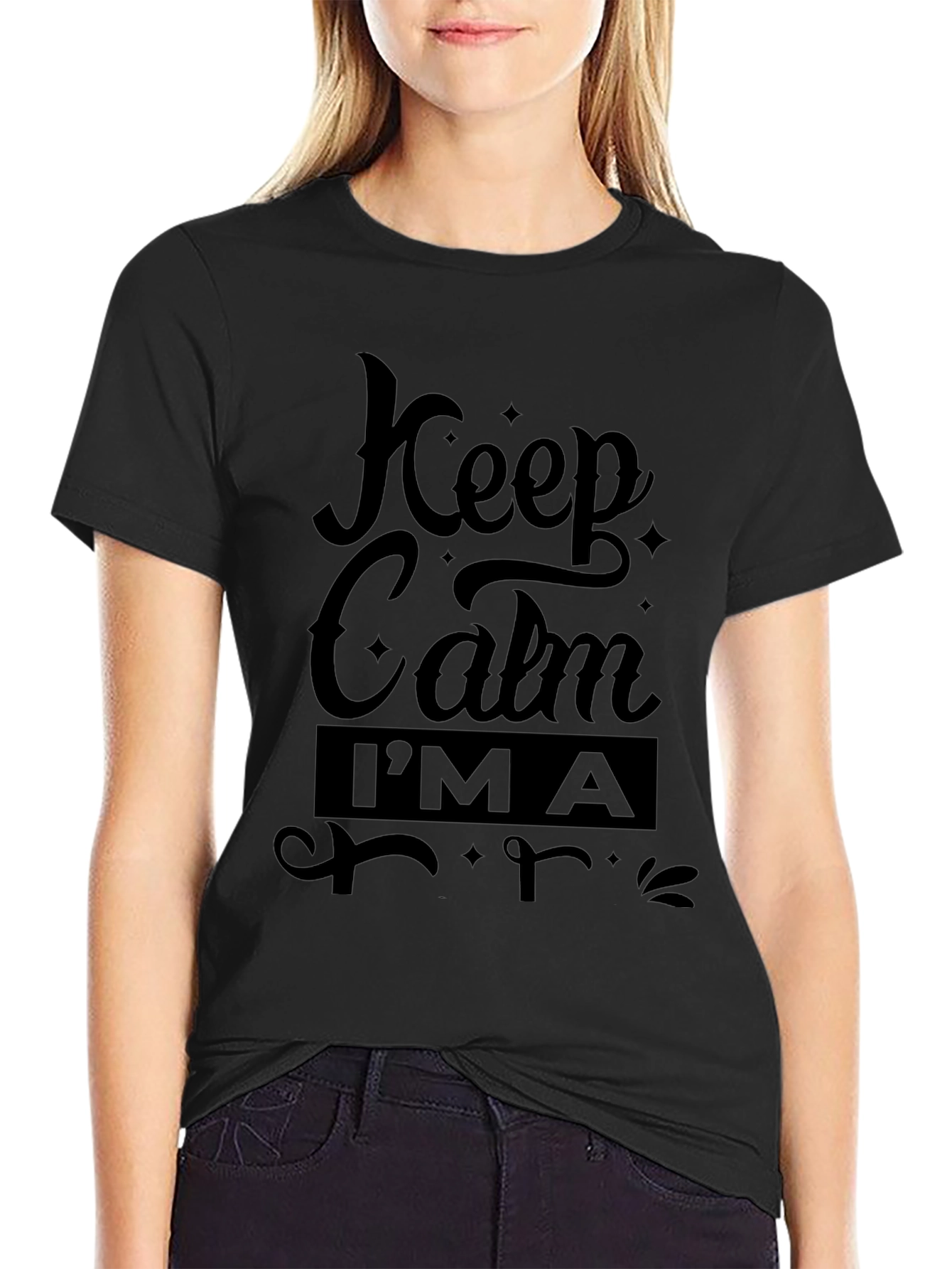 Keep Calm T-Shirt - Mens Black Tee