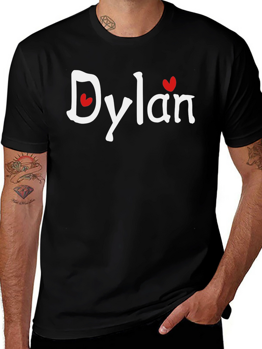 Dylan Heart Graphic Black T-Shirt
