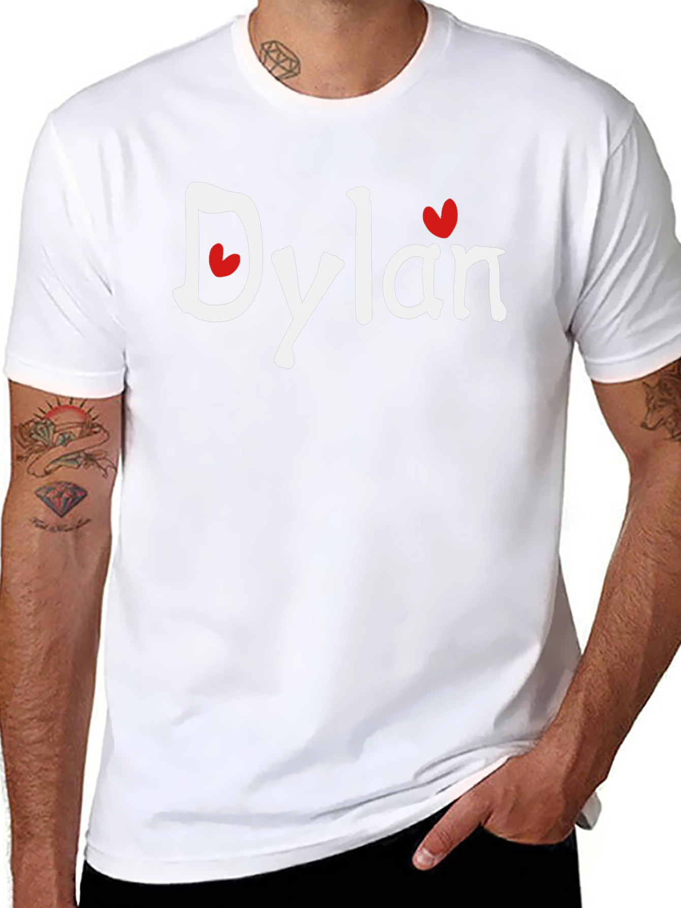 Dylan Heart Graphic Black T-Shirt