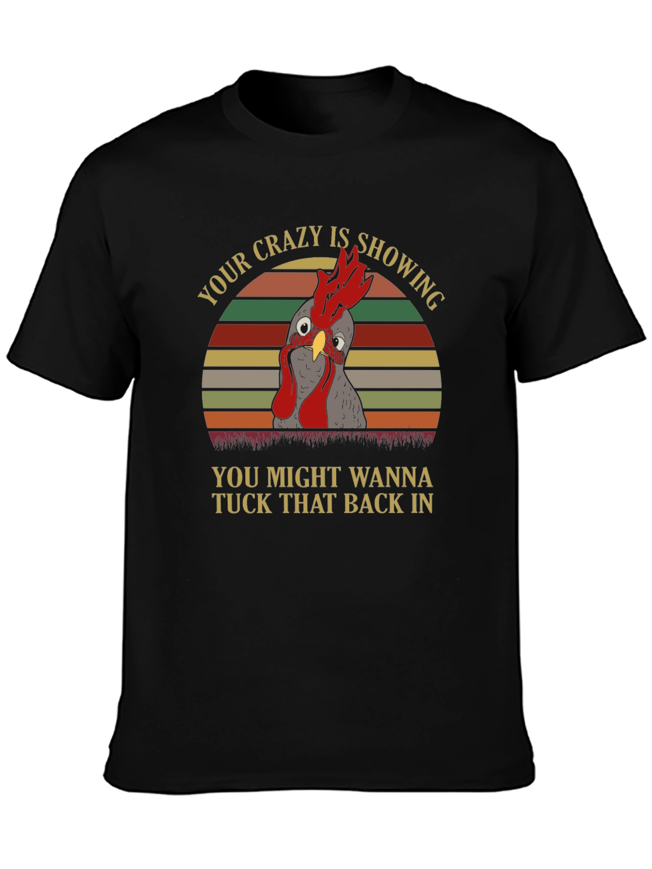 Crazy Chicken Graphic T-Shirt