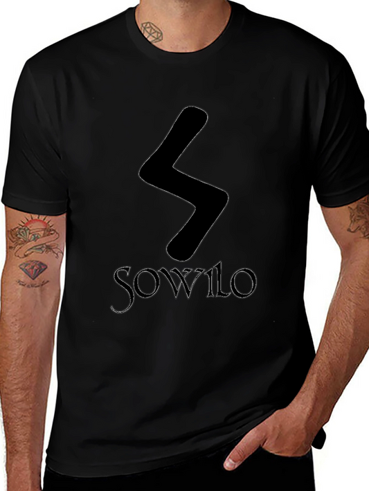 Sowilo Rune Graphic Tee - Black T-Shirt