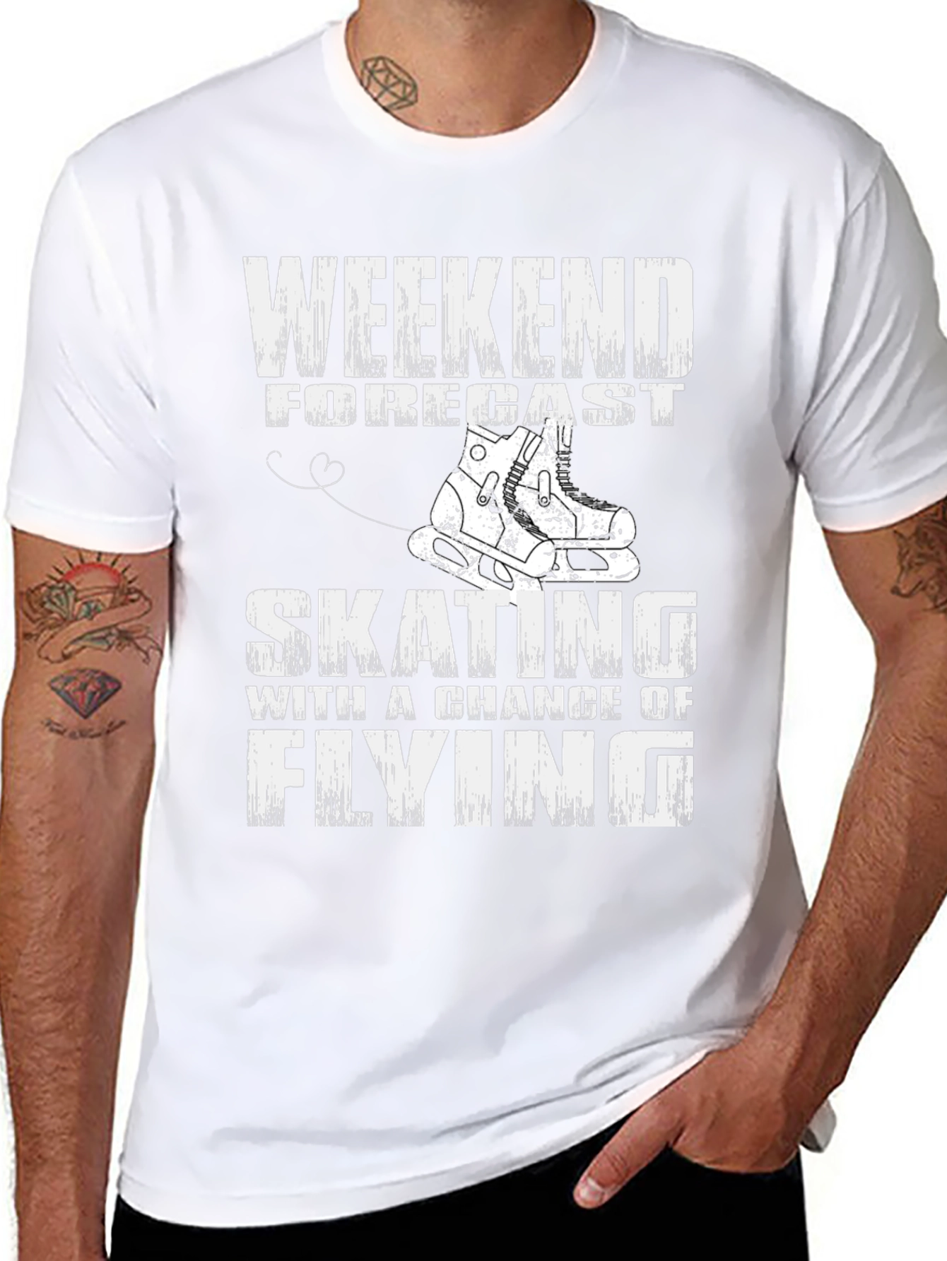 Weekend Forecast Skating T-Shirt - Funny Skater Tee