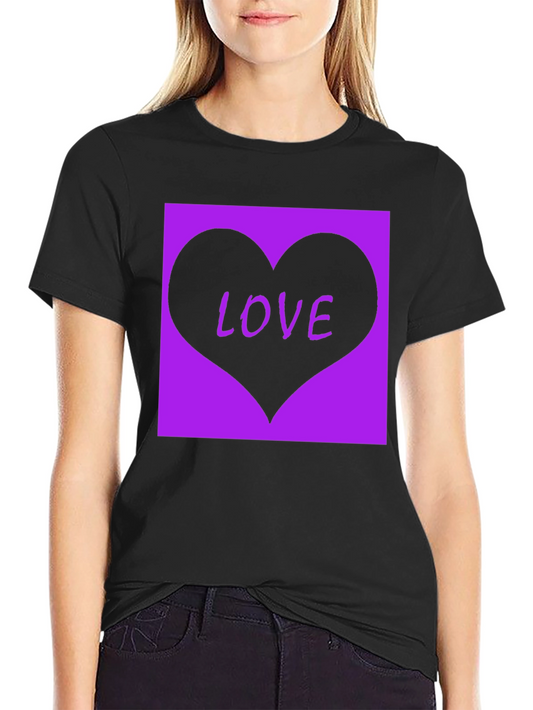 Love Heart Graphic Tee - Black