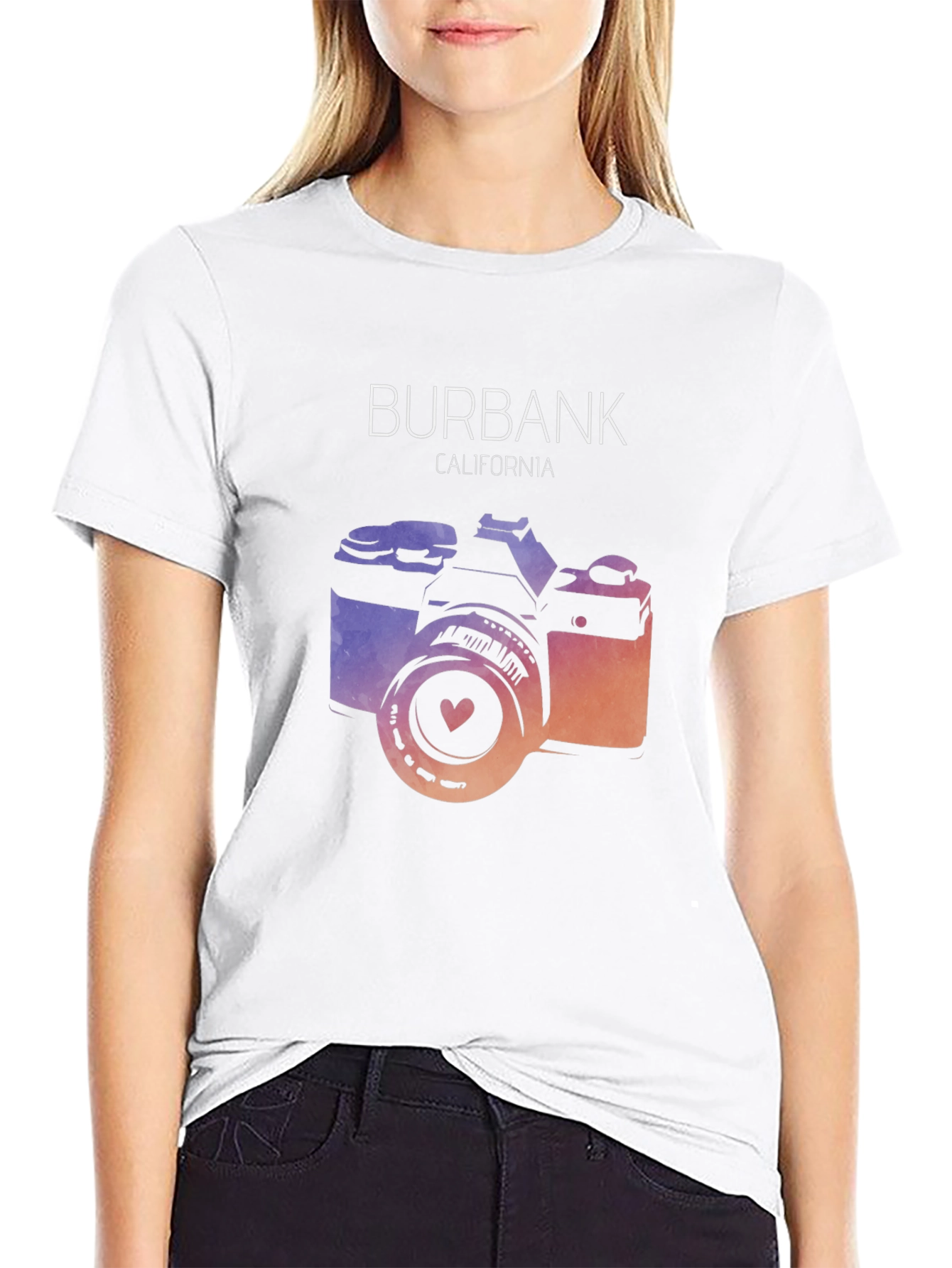 Burbank California Camera Graphic Tee