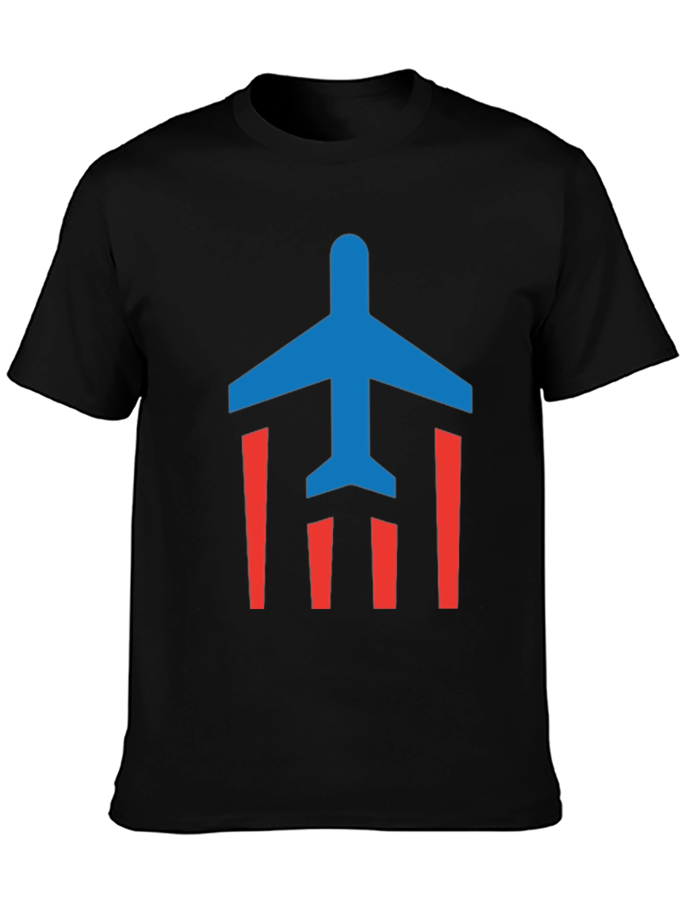 Airplane Graphic T-Shirt - Patriotic Design