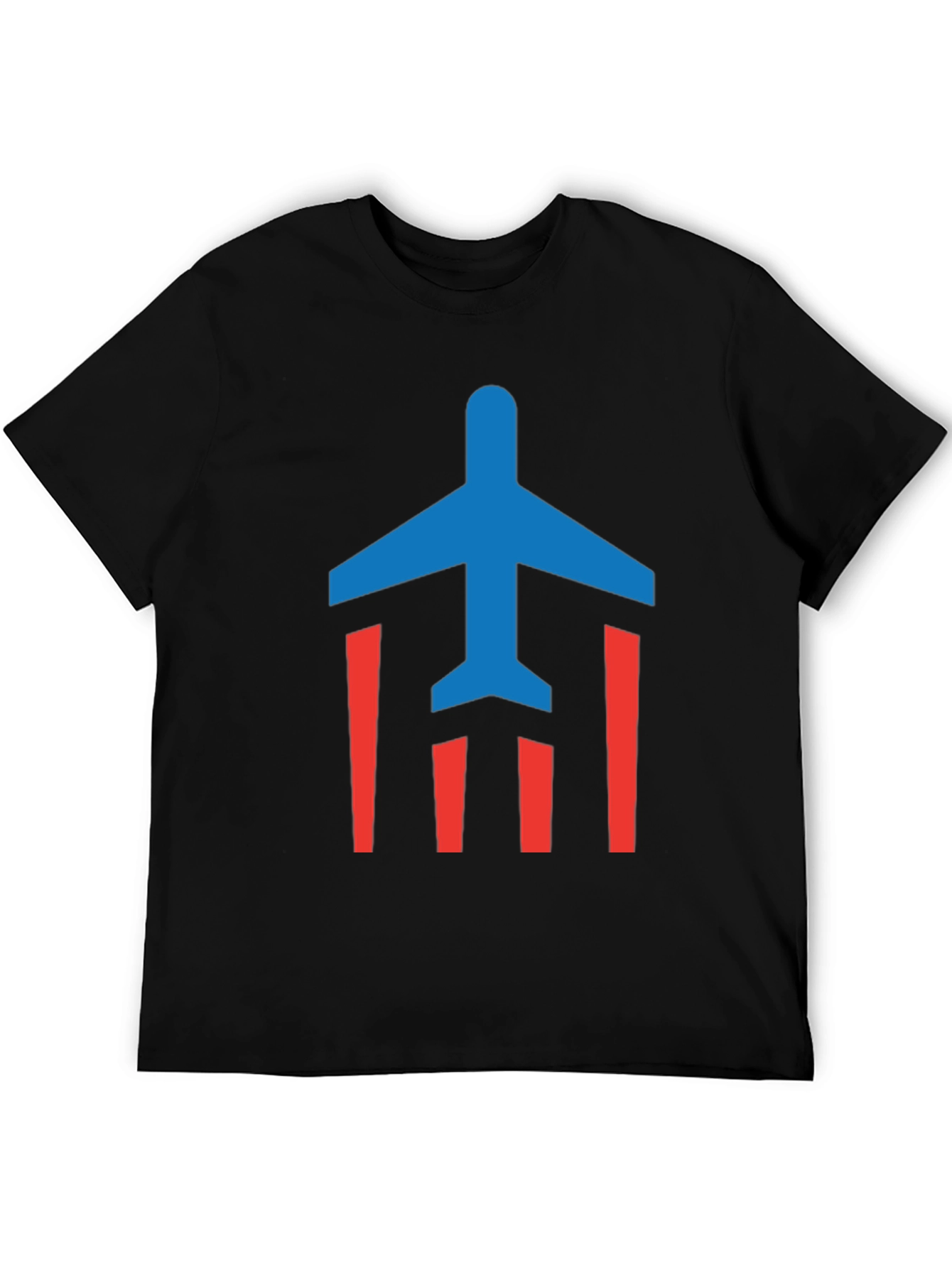 Airplane Graphic T-Shirt - Patriotic Design