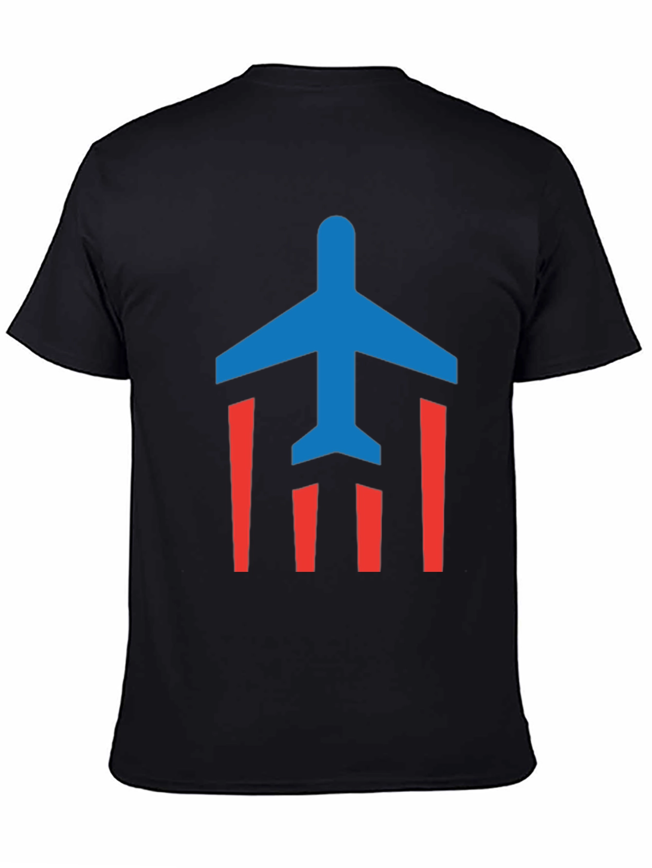 Airplane Graphic T-Shirt - Patriotic Design