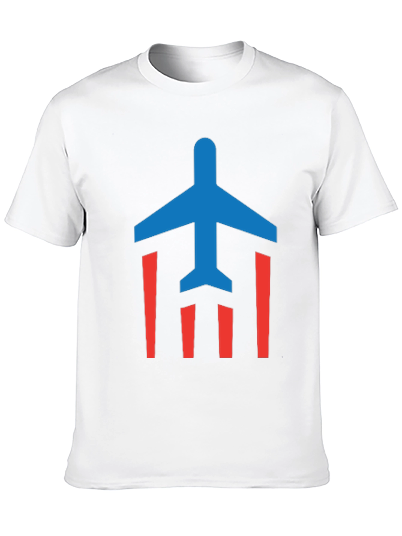 Airplane Graphic T-Shirt - Patriotic Design