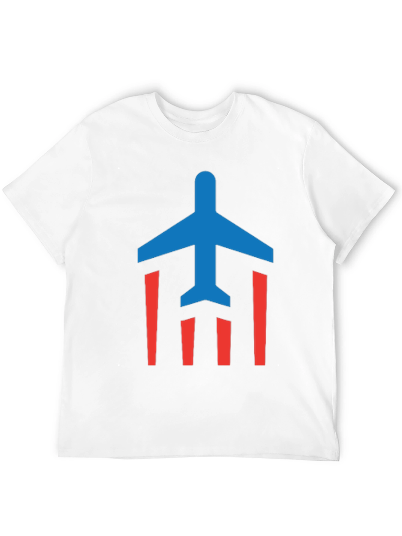Airplane Graphic T-Shirt - Patriotic Design