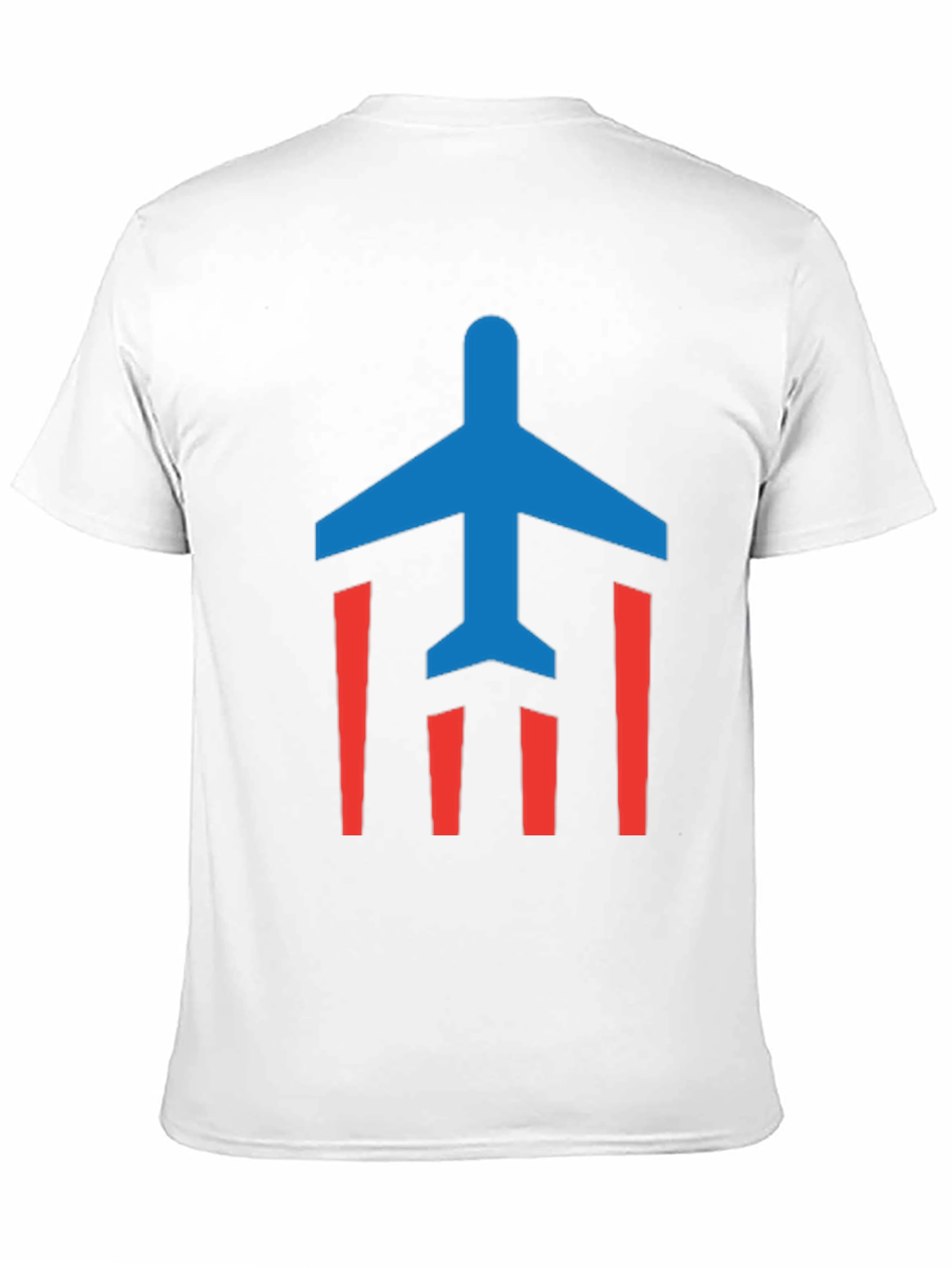 Airplane Graphic T-Shirt - Patriotic Design