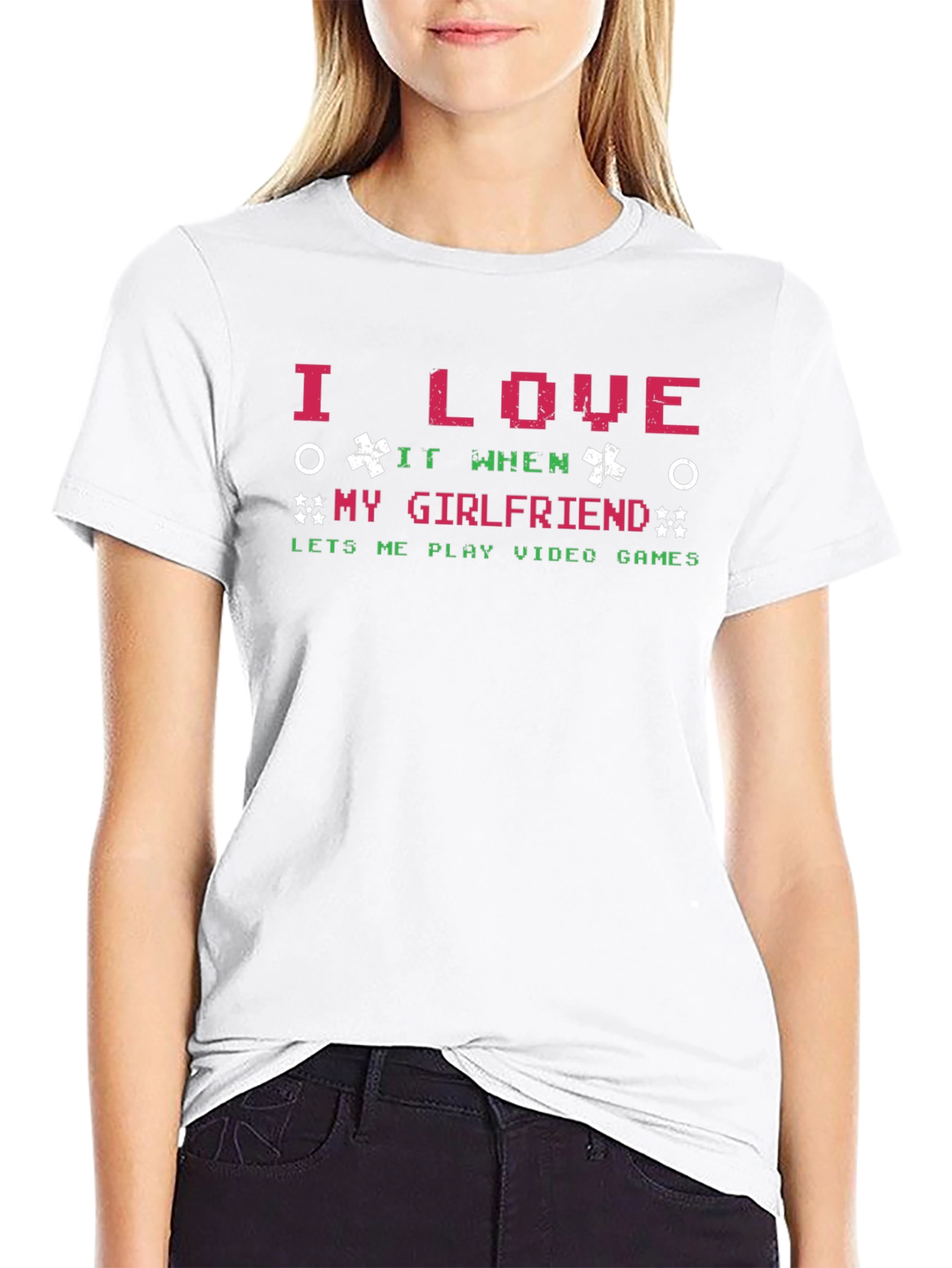Gamer T-Shirt - I Love My Girlfriend Video Games