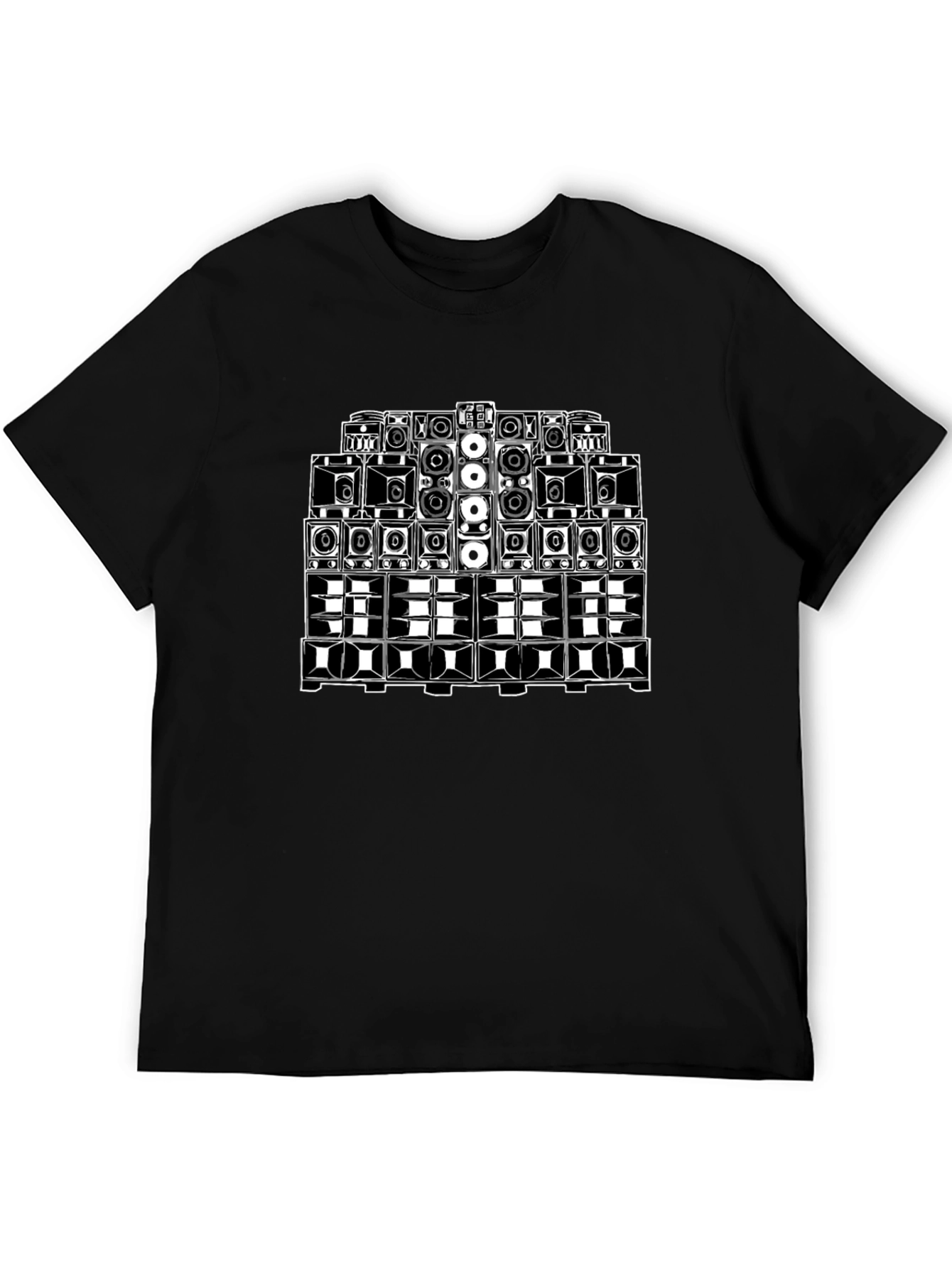 Speaker Stack Black T-Shirt - Sound System Design