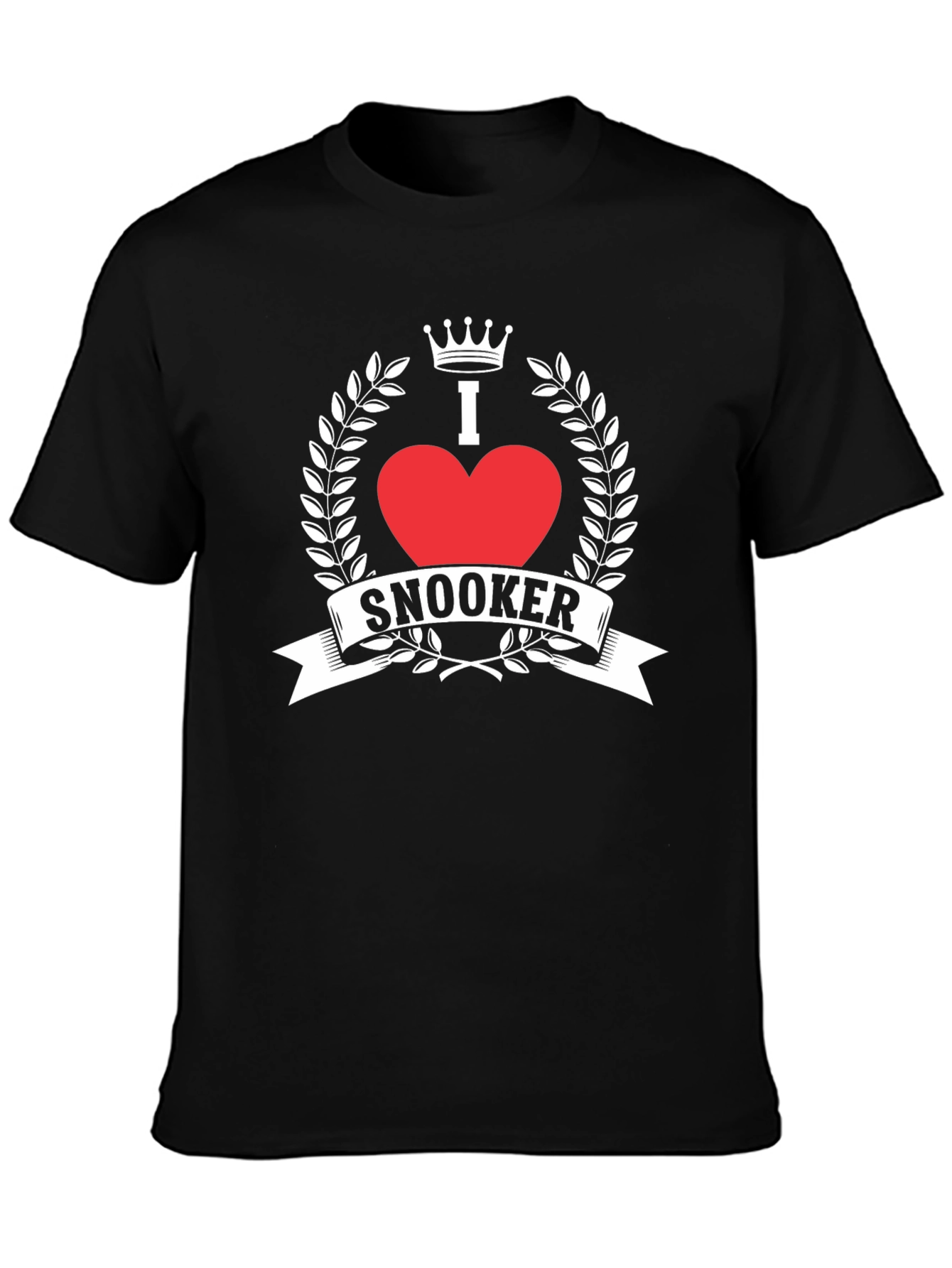 I Love Snooker Graphic Tee - Black