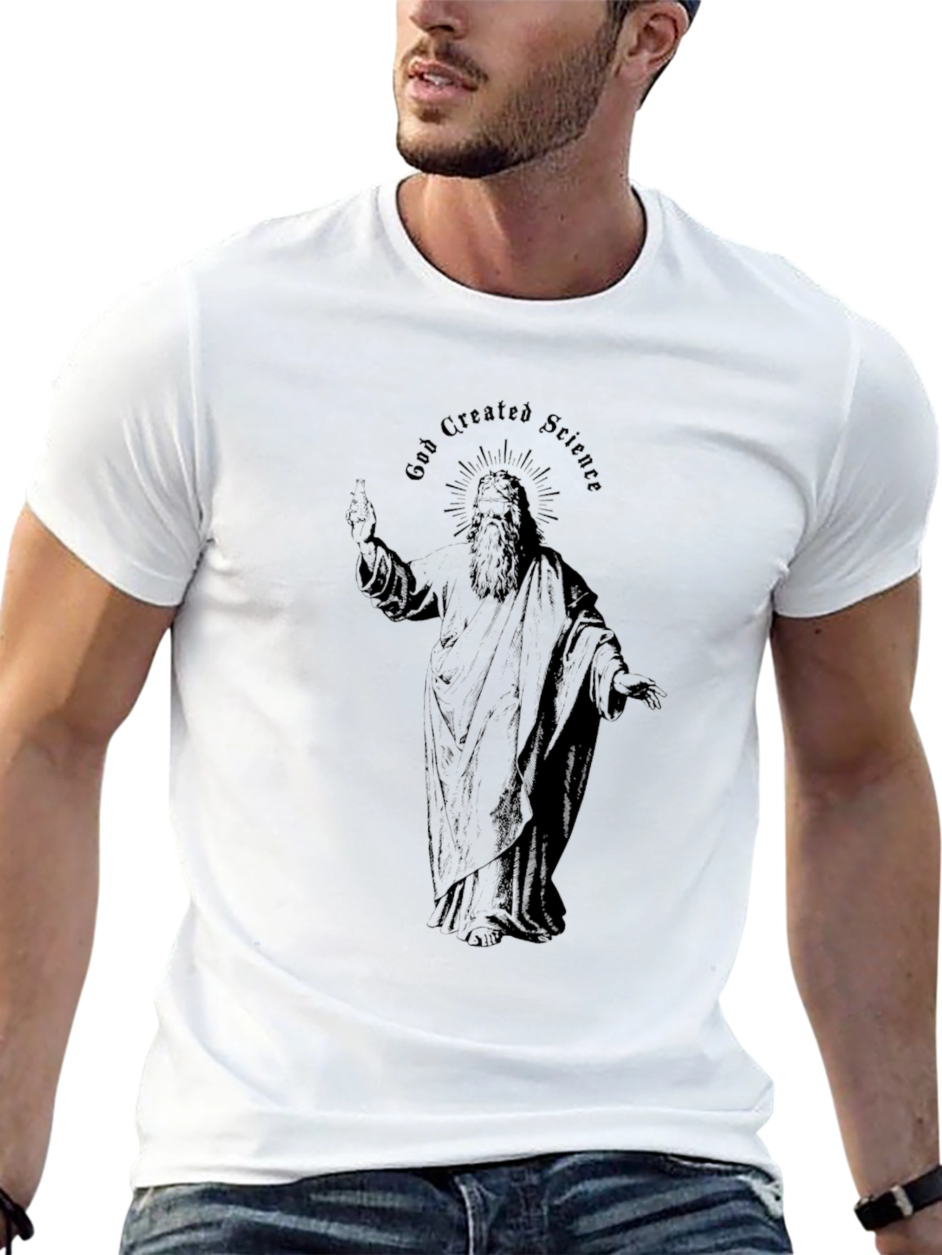 God Created Science Graphic Tee