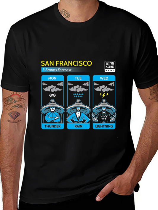 San Francisco Storms Forecast T-Shirt - Weather Inspired Tee