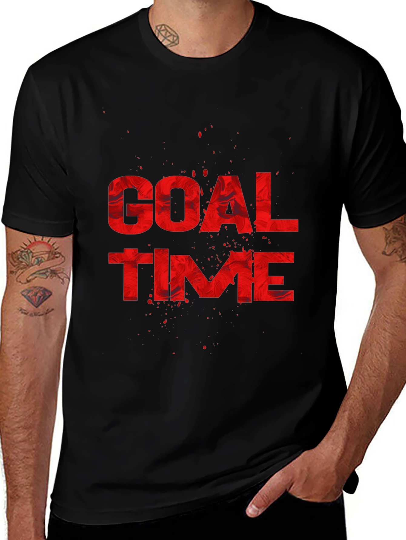 Goal Time Graphic Tee - Black Sports T-Shirt