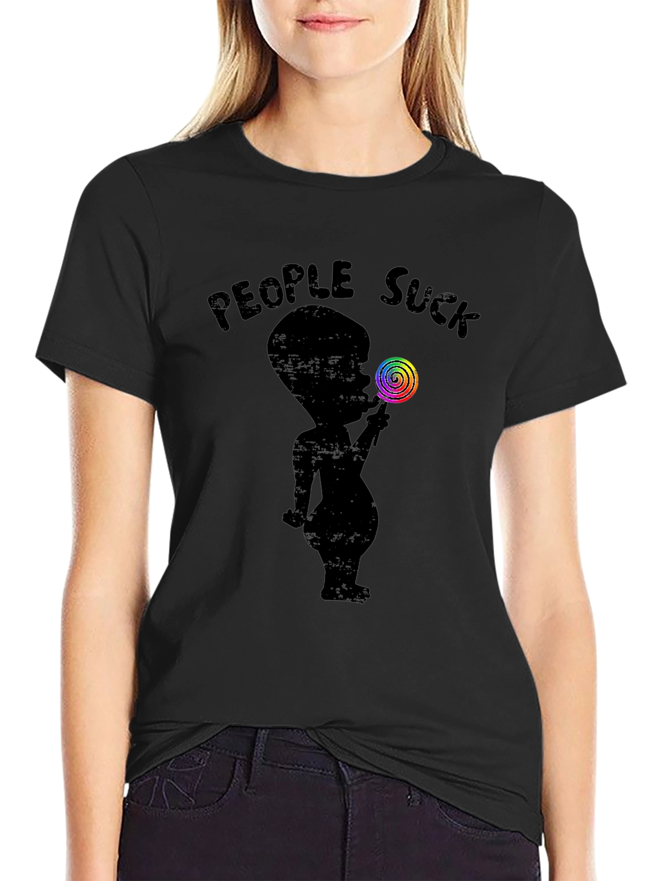 People Suck Lollipop Graphic Tee