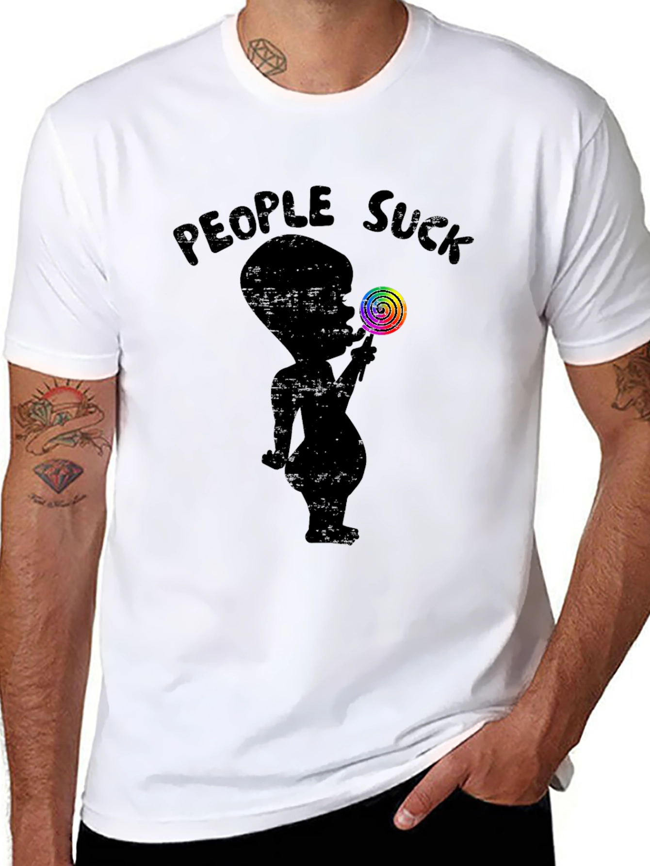People Suck Lollipop Graphic Tee