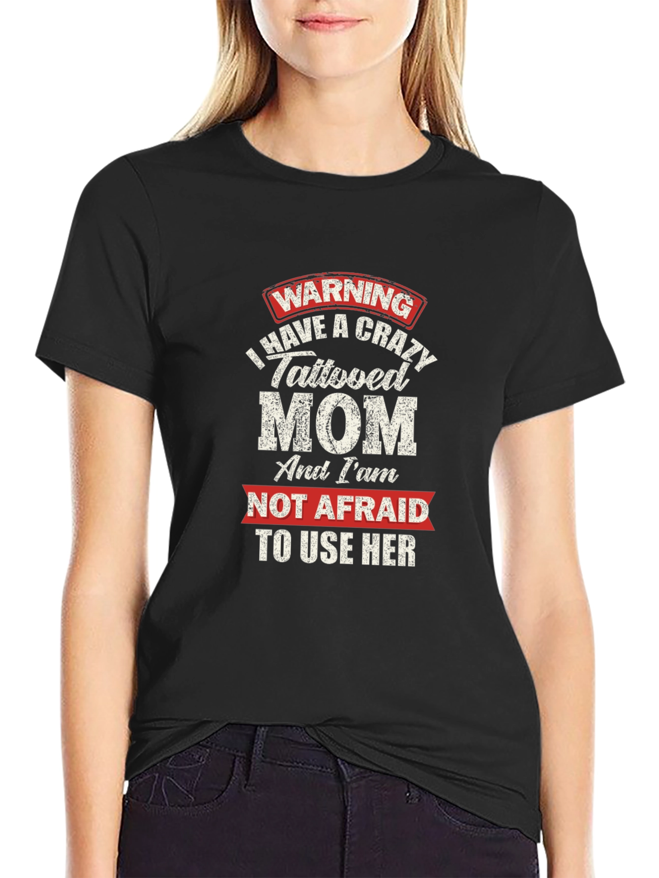 Crazy Tattooed Mom Graphic Tee - Novelty Gift T-Shirt