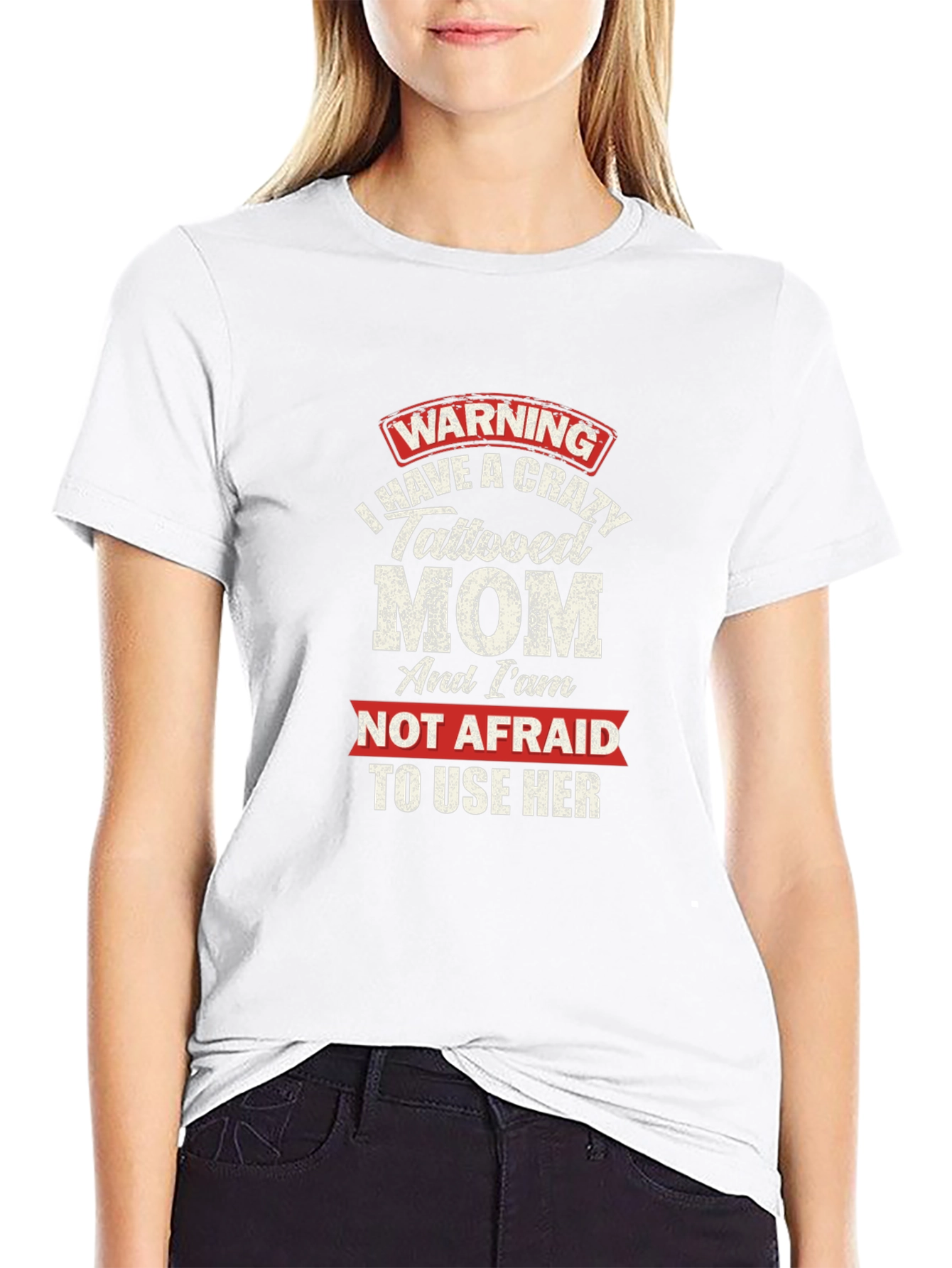 Crazy Tattooed Mom Graphic Tee - Novelty Gift T-Shirt