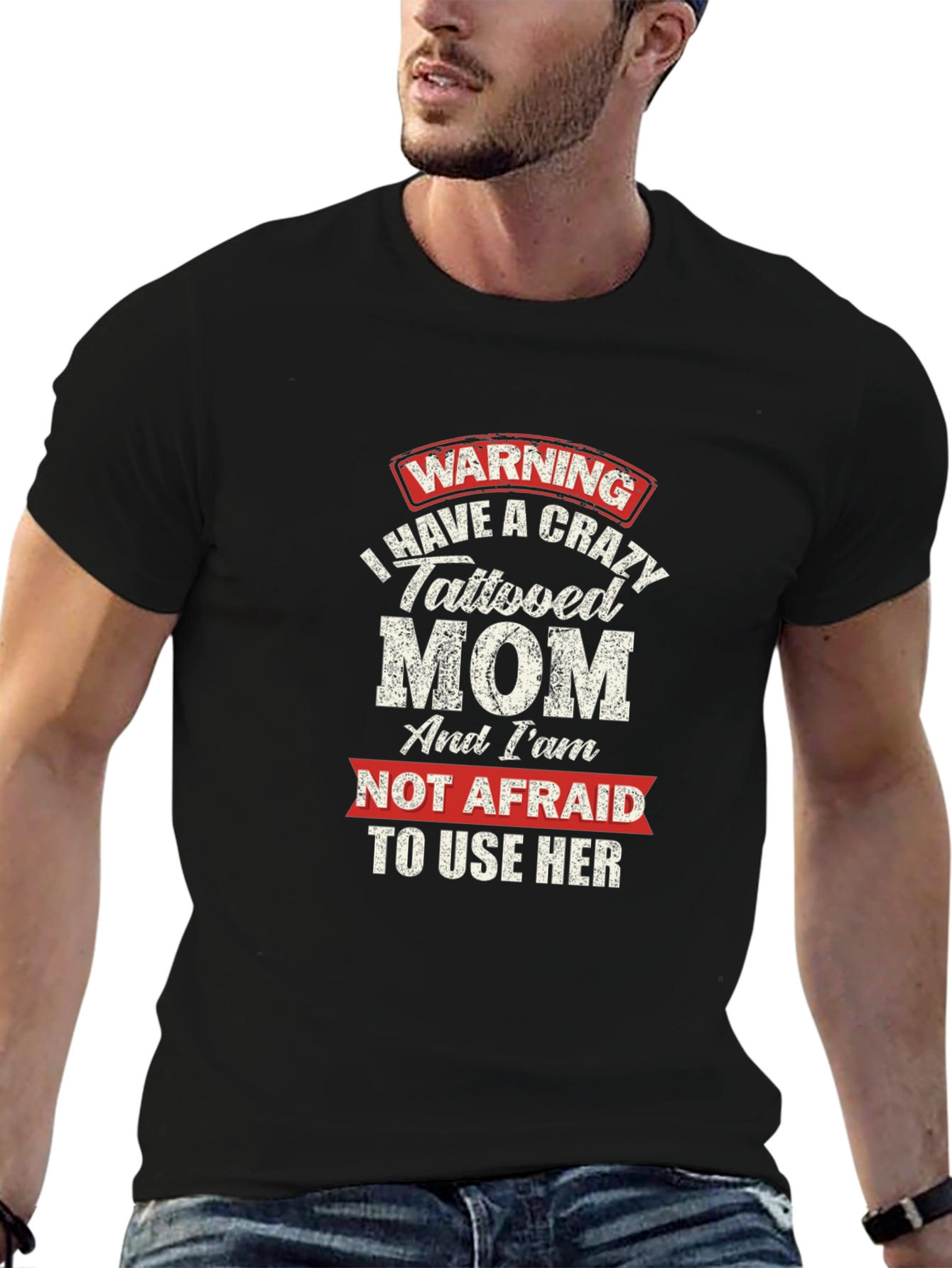 Crazy Tattooed Mom Graphic Tee - Novelty Gift T-Shirt