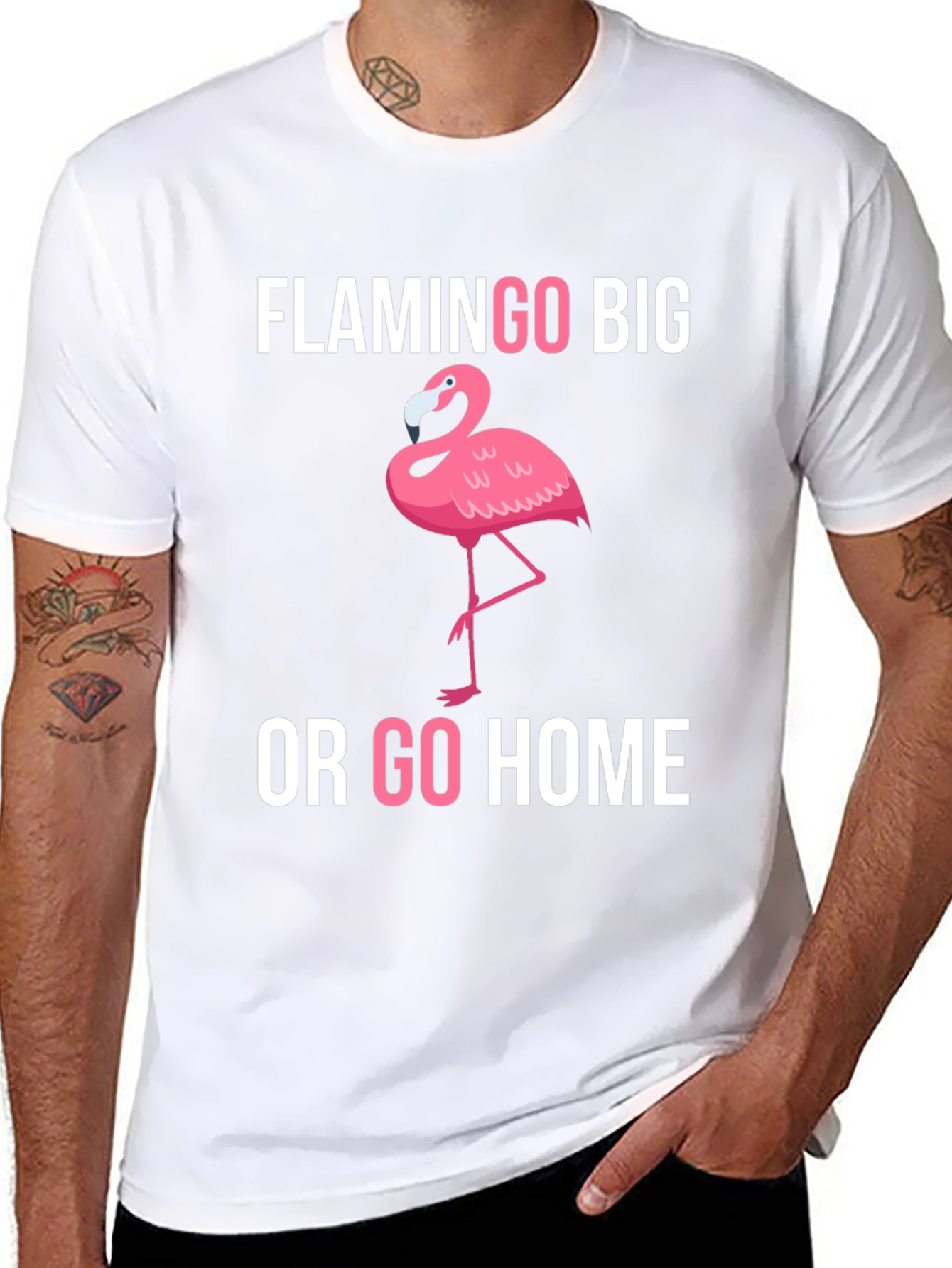 Flamingo Big or Go Home Graphic Tee