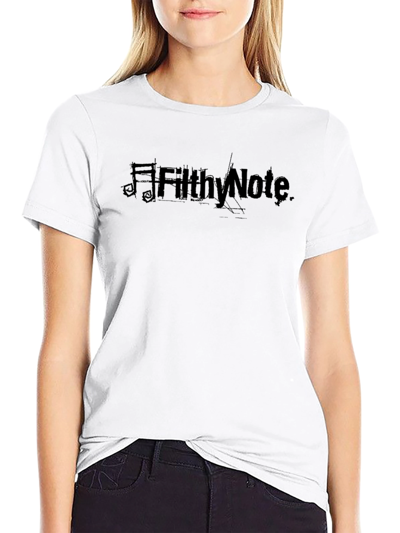 Filthy Note Graphic Tee - Black