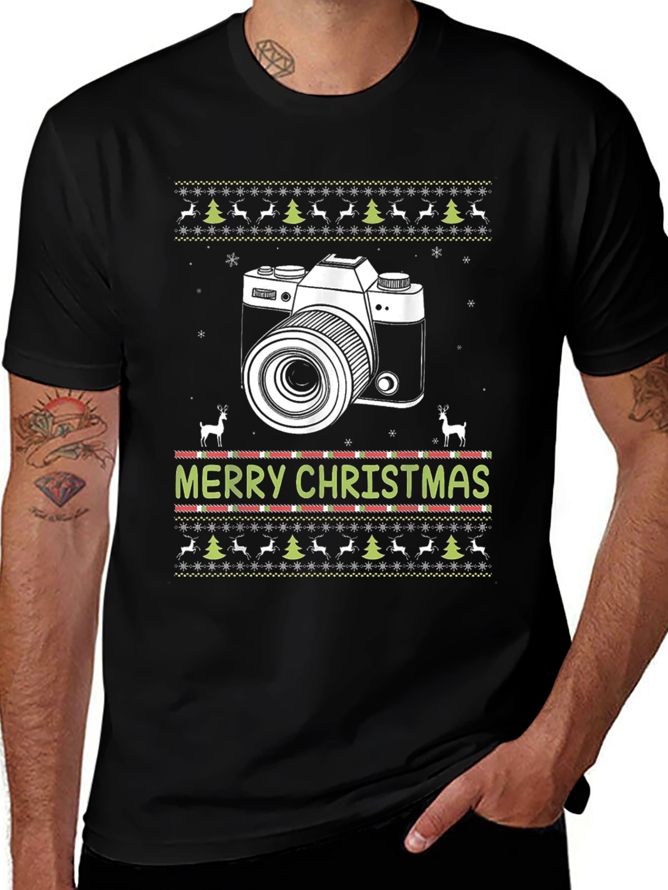 Photographer Christmas Ugly Sweater T-Shirt