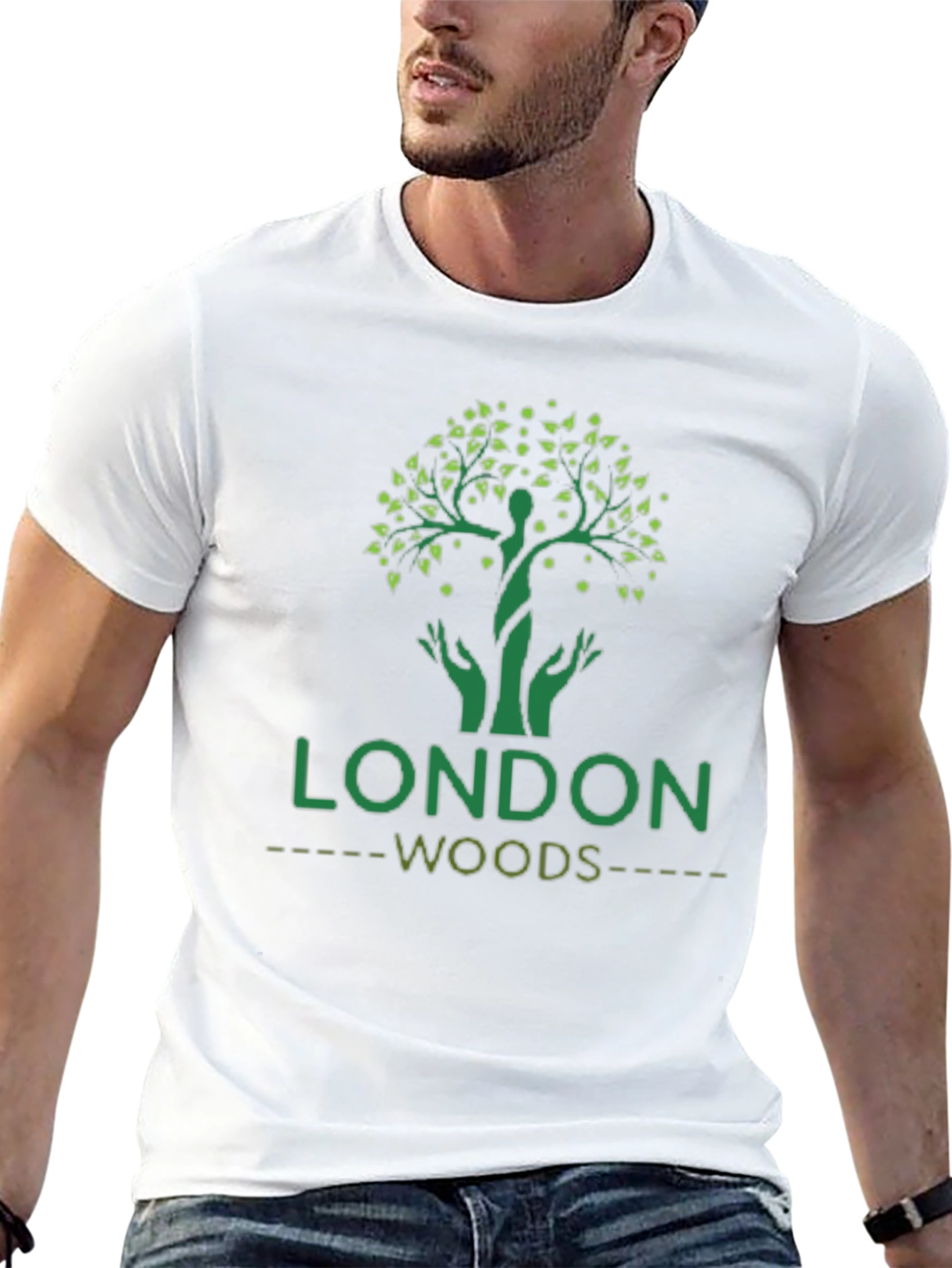 London Woods Tree Graphic Black T-Shirt