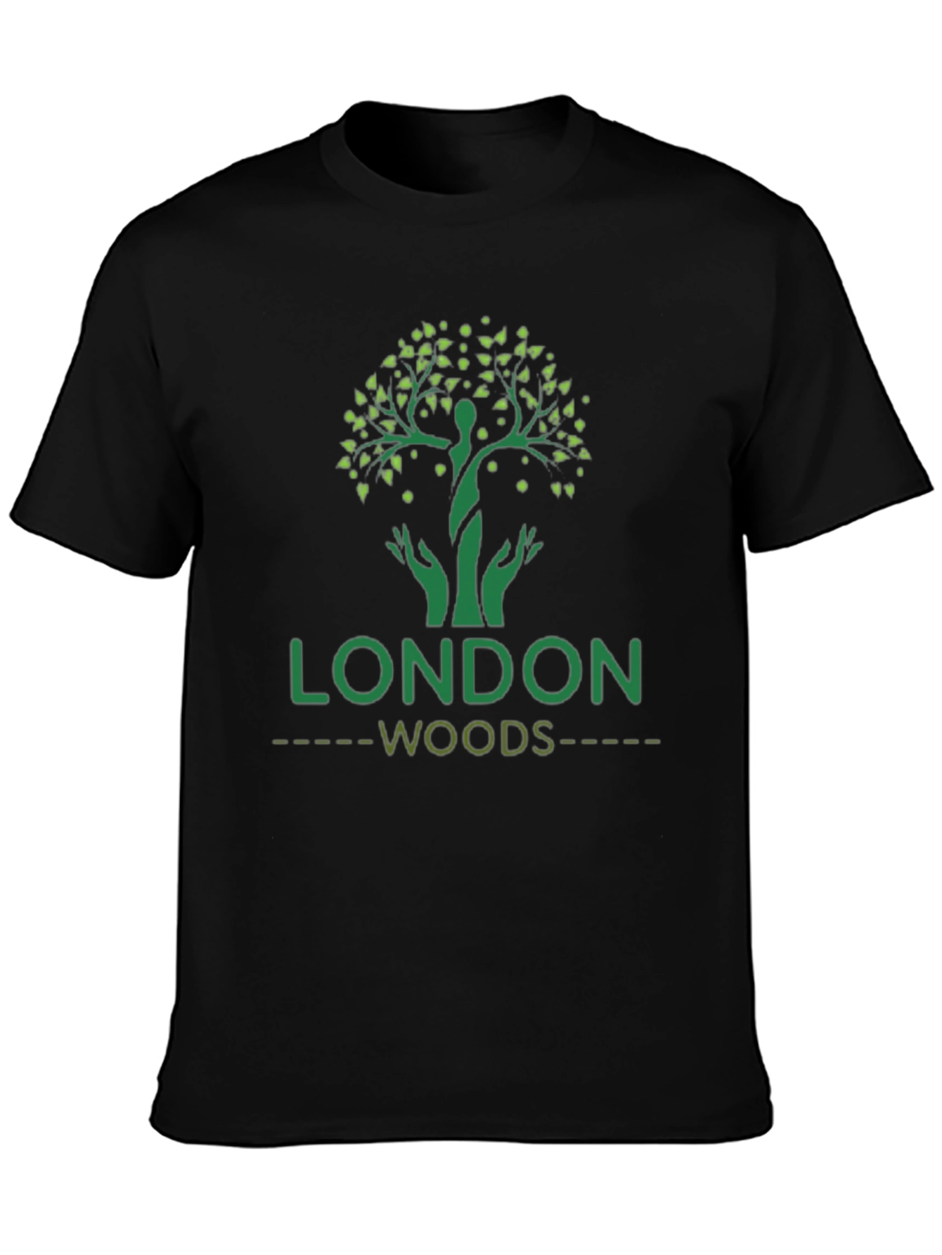 London Woods Tree Graphic Black T-Shirt