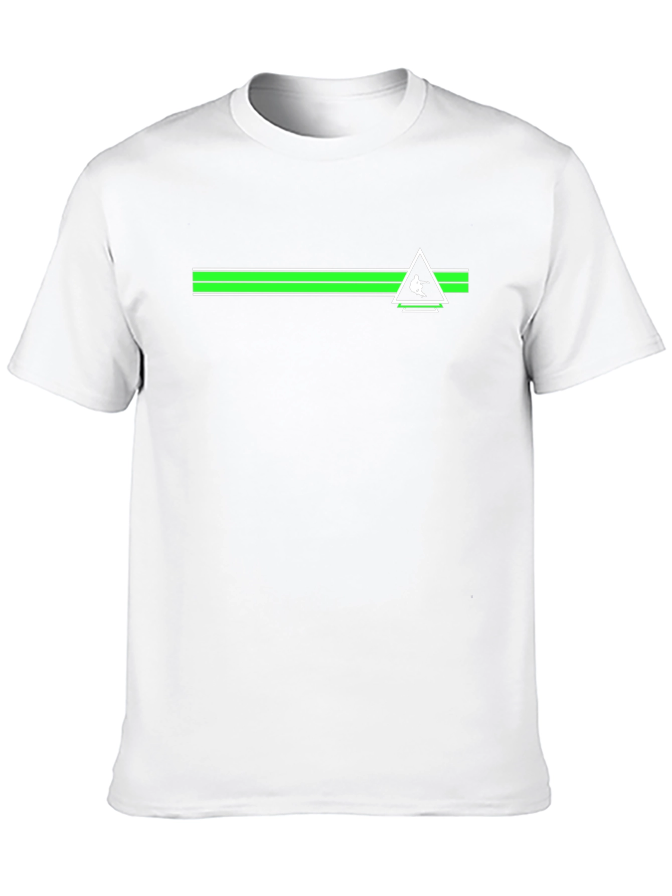 Black T-Shirt with Skiing Triangle Logo