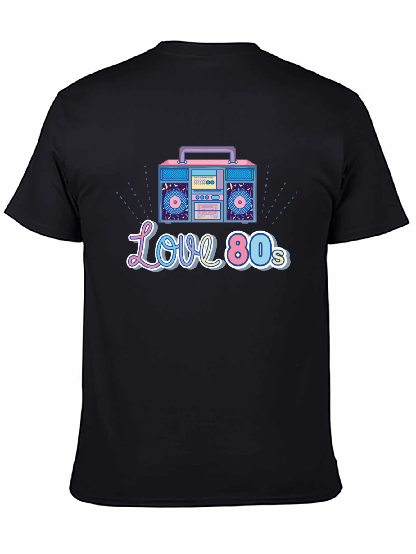 Love the 80s Retro Boombox Graphic T-Shirt