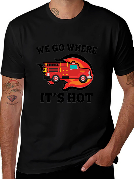 Firefighter Theme Black T-Shirt