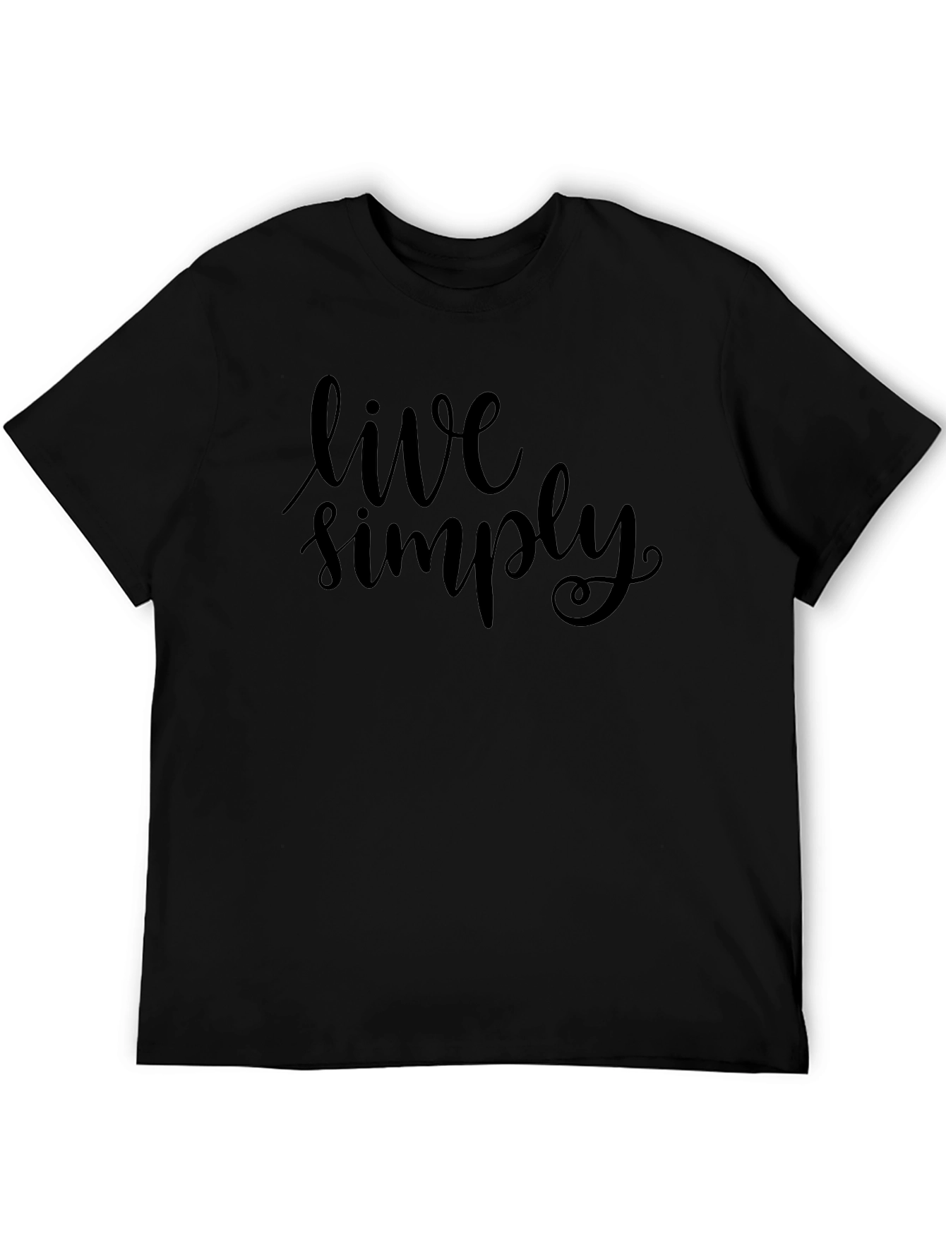 Live Simply Black Tee