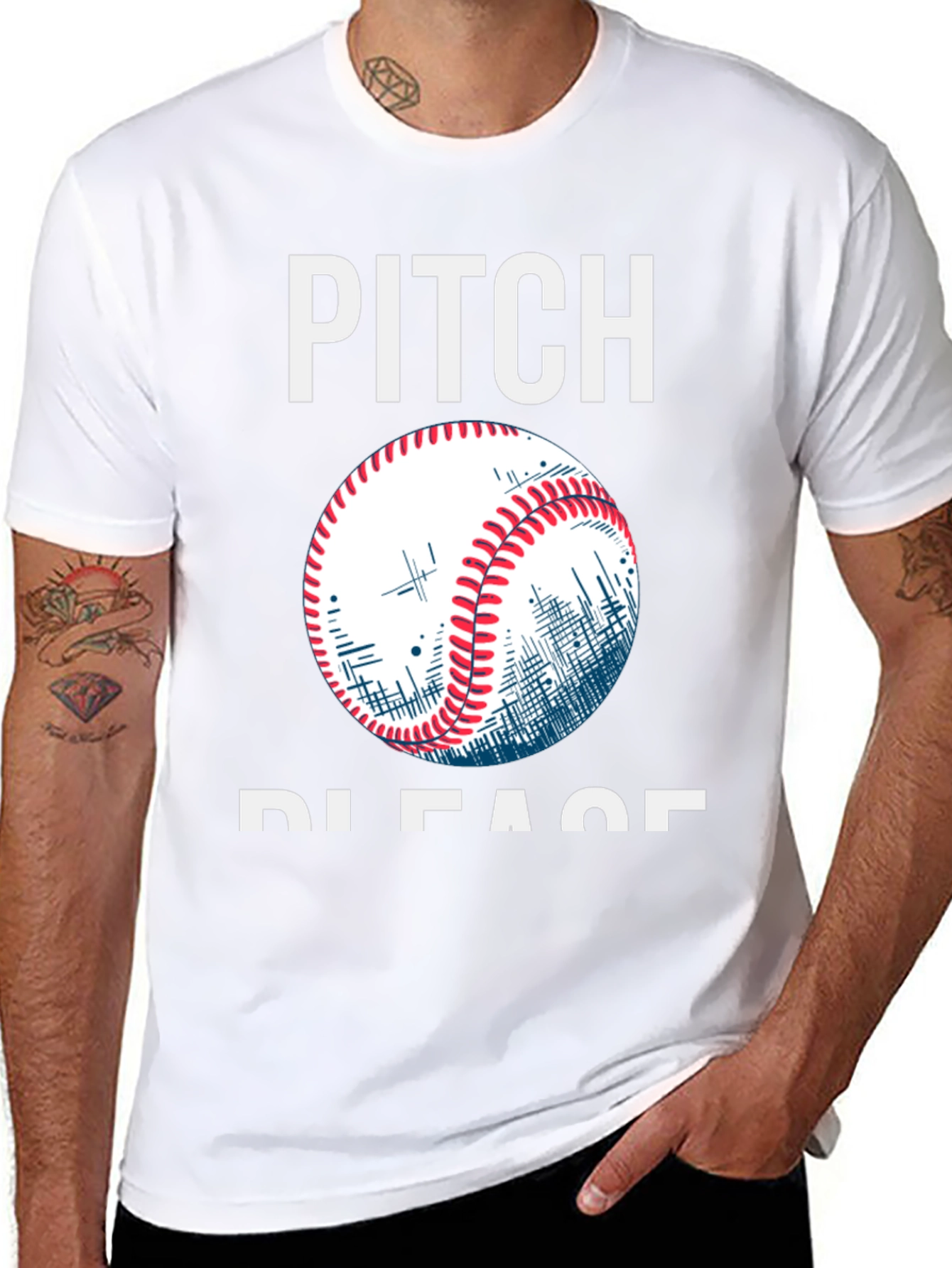 Pitch Please Baseball Graphic Tee