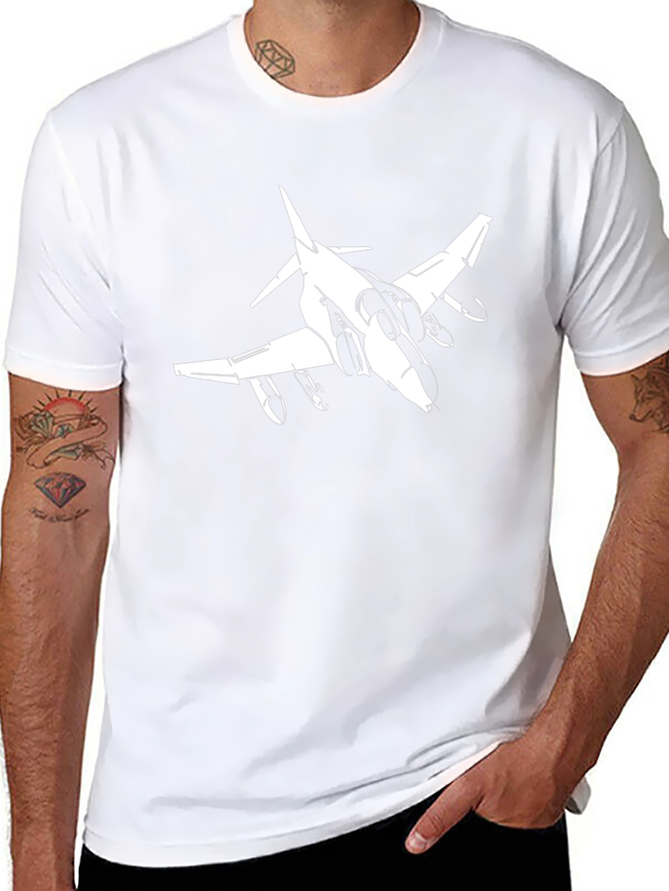 Cool Jet Fighter Graphic T-Shirt