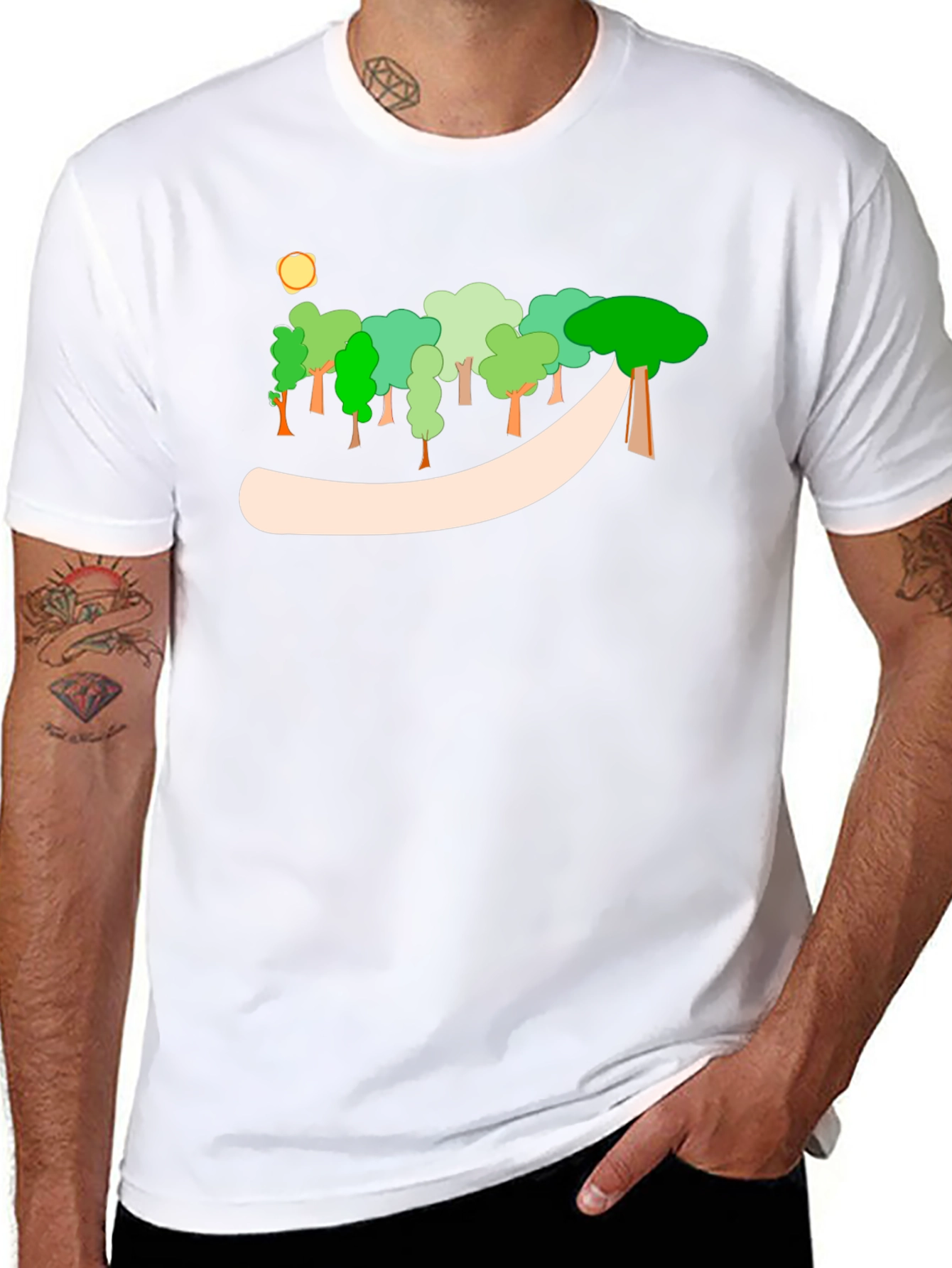 Cartoon Forest Graphic Tee